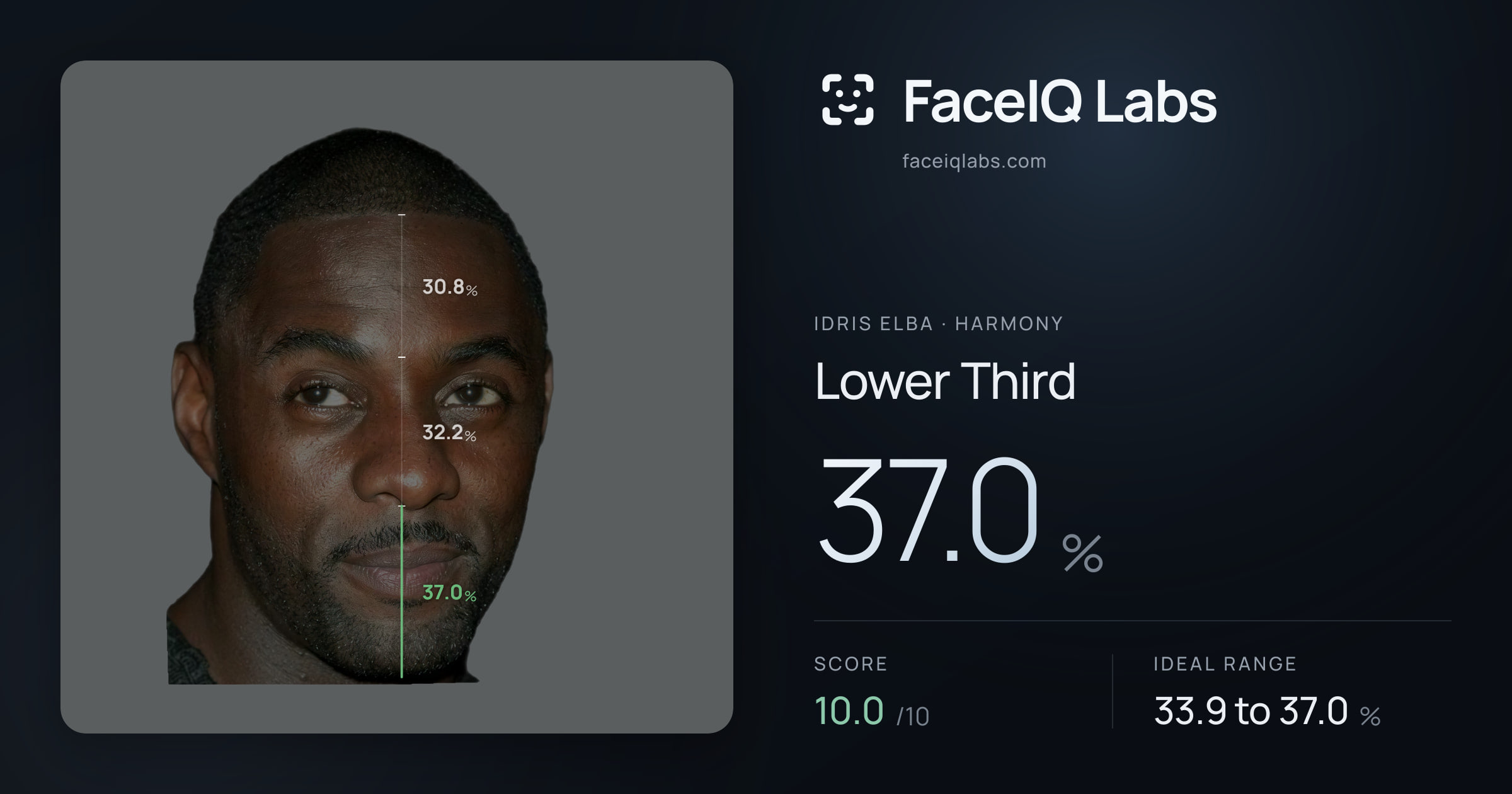 Idris Elba Lower Third: 37.0%, drawn on the photo