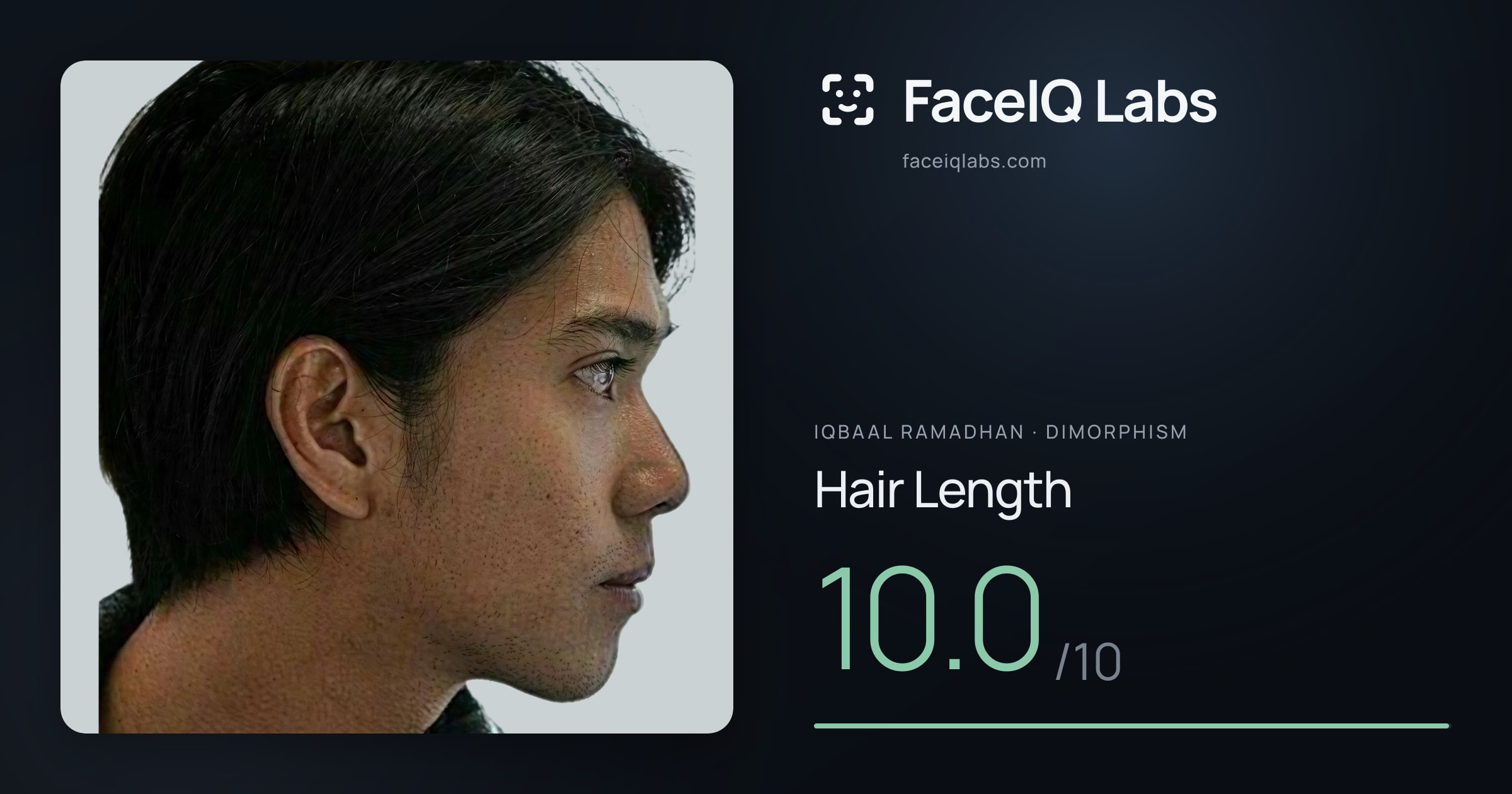 Iqbaal Ramadhan Hair Length: 10.0/10, drawn on the photo