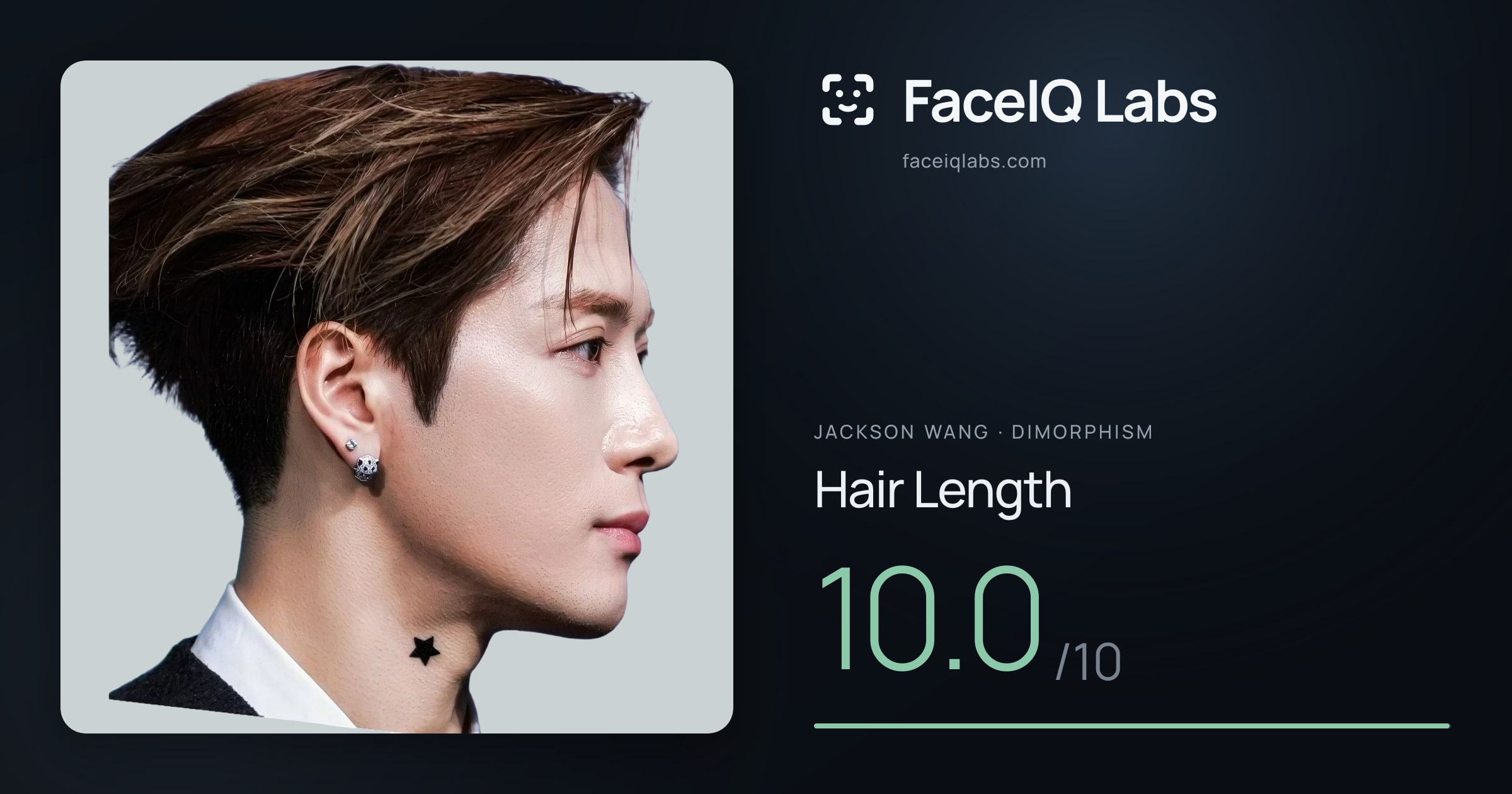 Jackson Wang Hair Length: 10.0/10, drawn on the photo