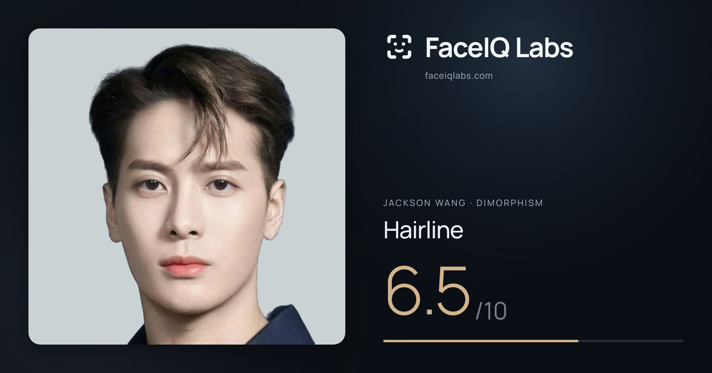 Jackson Wang Hairline: 6.5/10, drawn on the photo