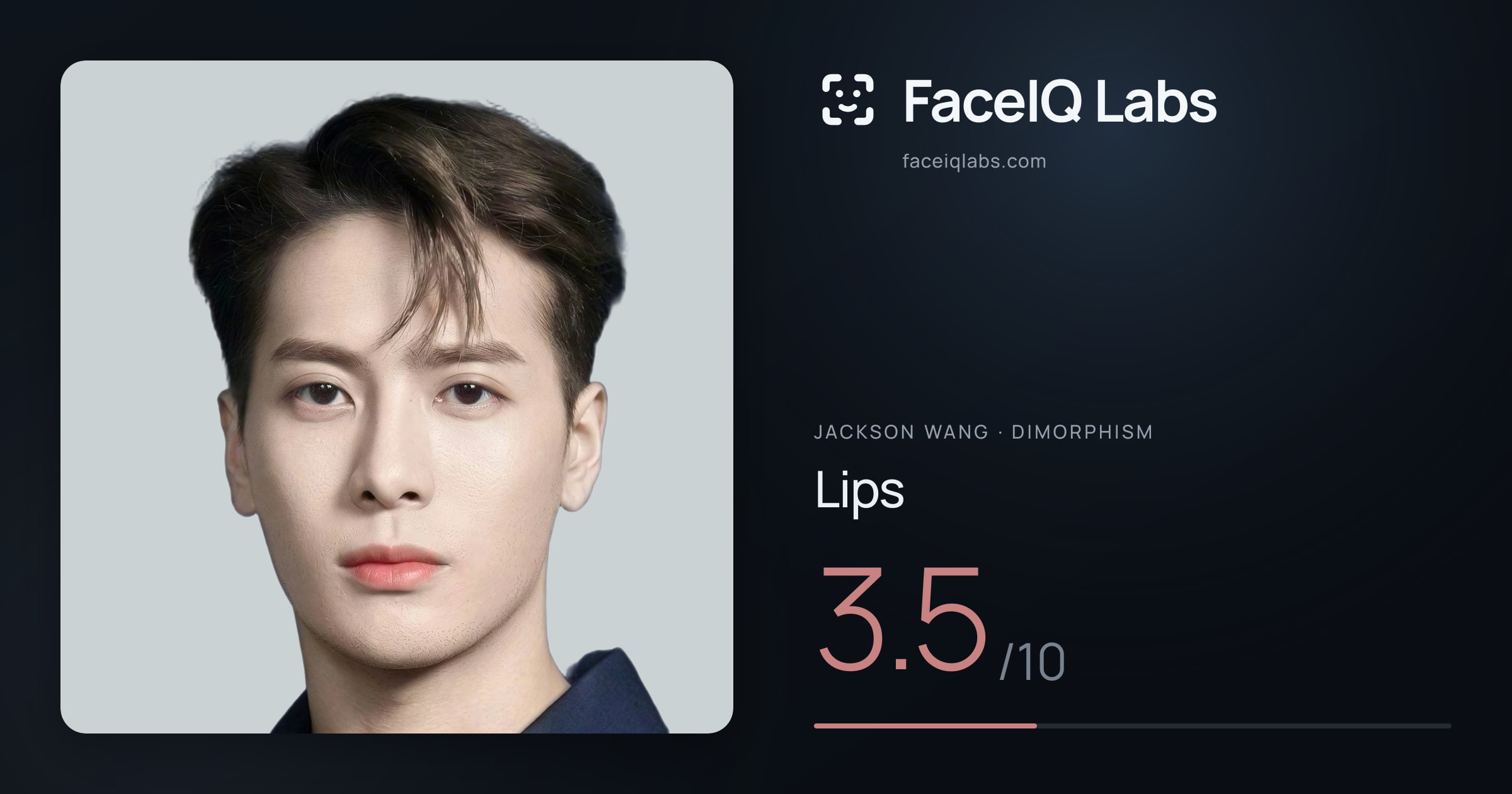 Jackson Wang Lips: 3.5/10, drawn on the photo