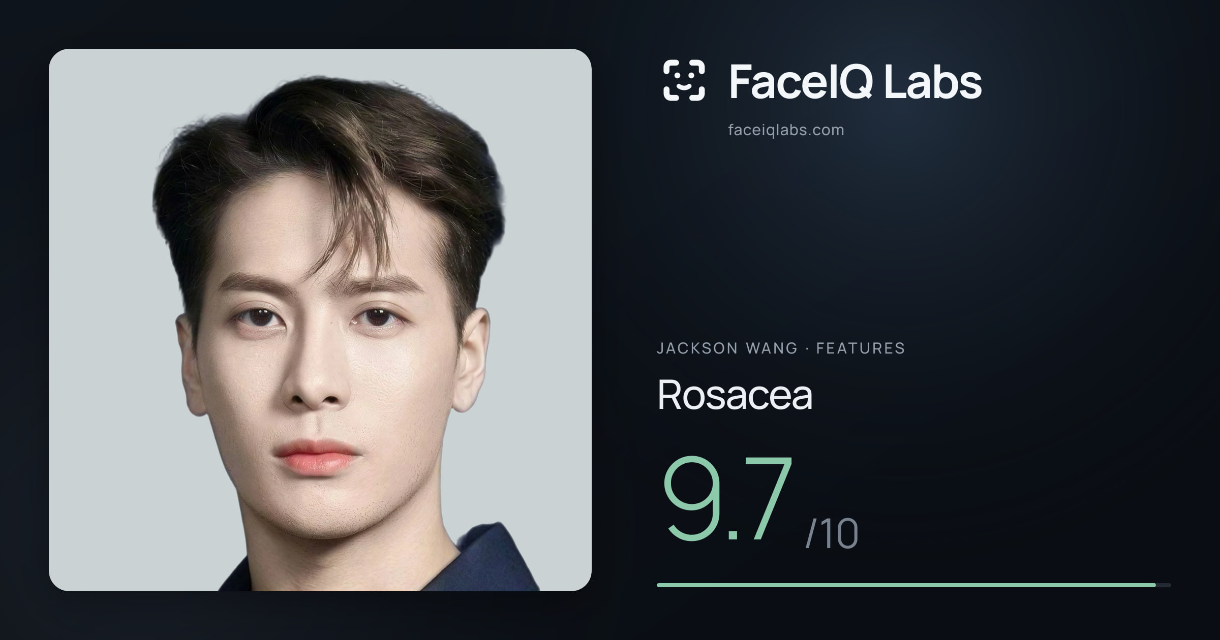 Jackson Wang Rosacea: 9.7/10, drawn on the photo