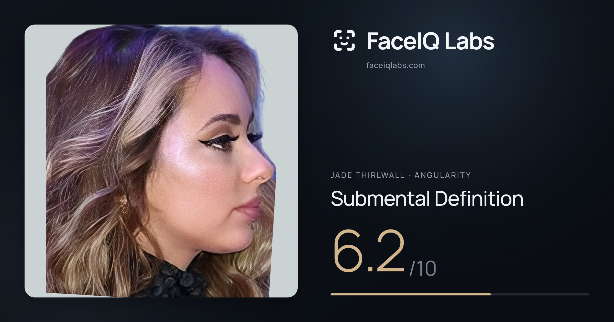 Jade Thirlwall Submental Definition: 6.2/10, drawn on the photo
