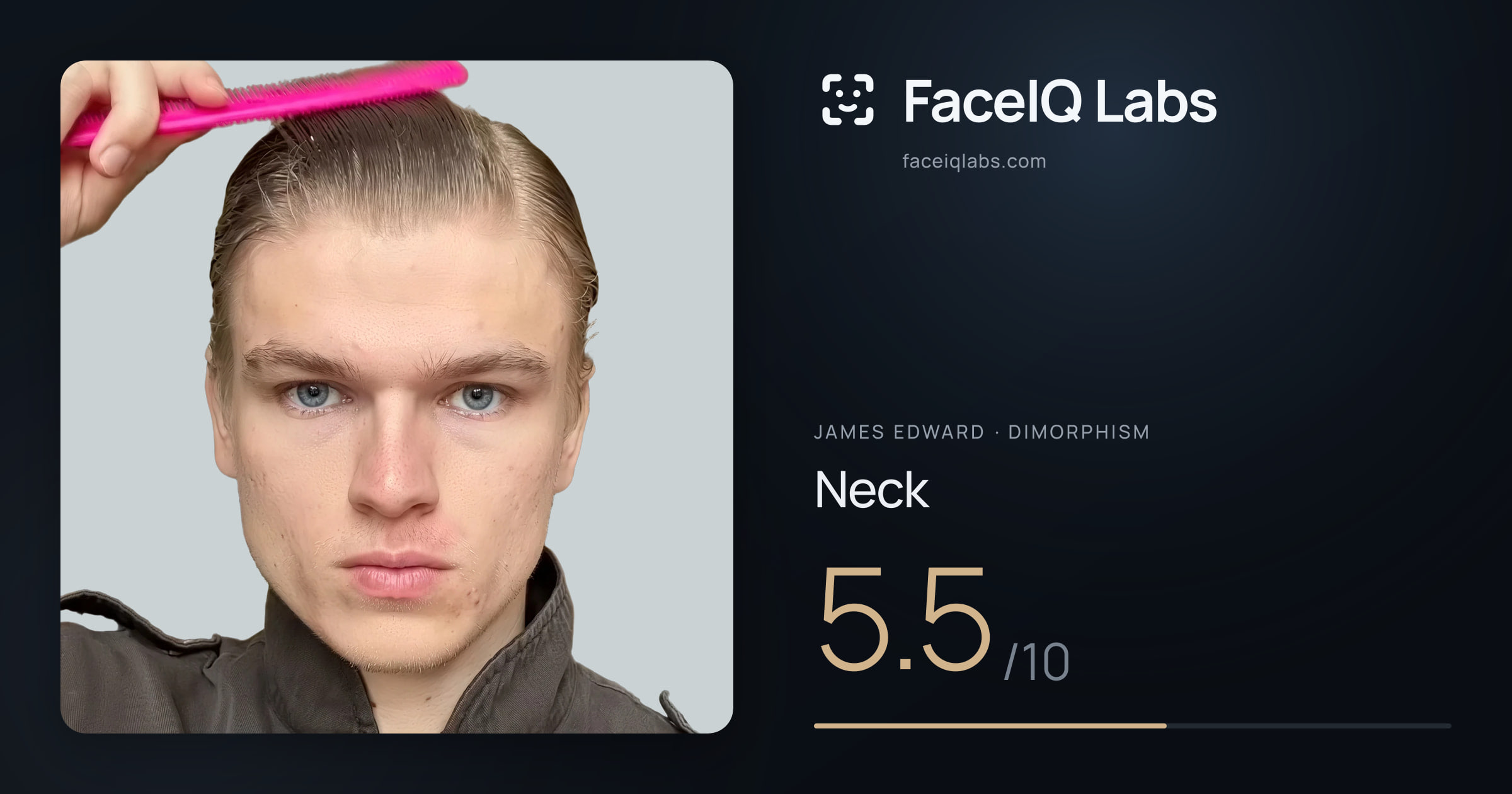 James Edward Neck: 5.5/10, drawn on the photo