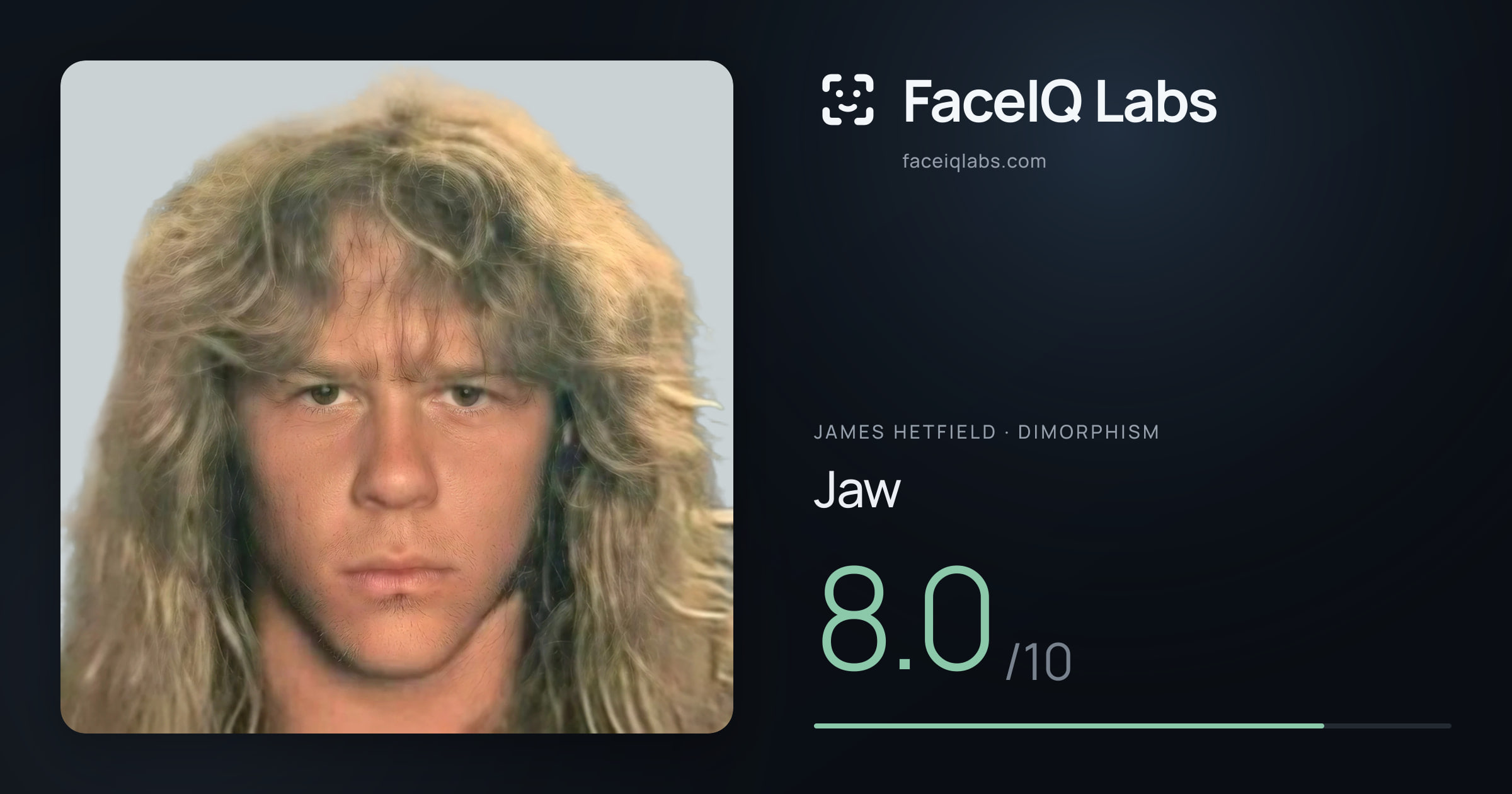 James Hetfield Jaw: 8.0/10, drawn on the photo