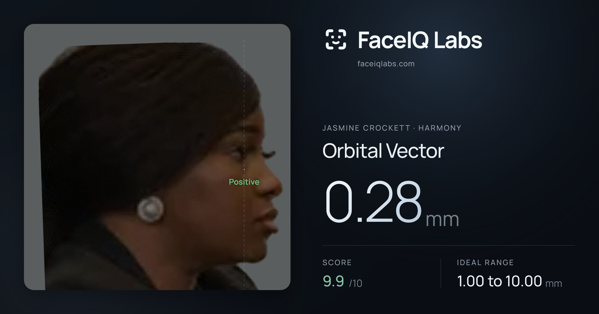 Jasmine Crockett Orbital Vector: 0.28mm, drawn on the photo