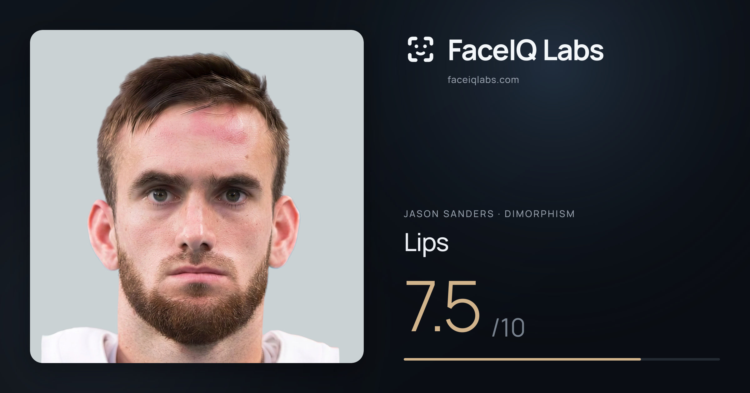 Jason Sanders Lips: 7.5/10, drawn on the photo