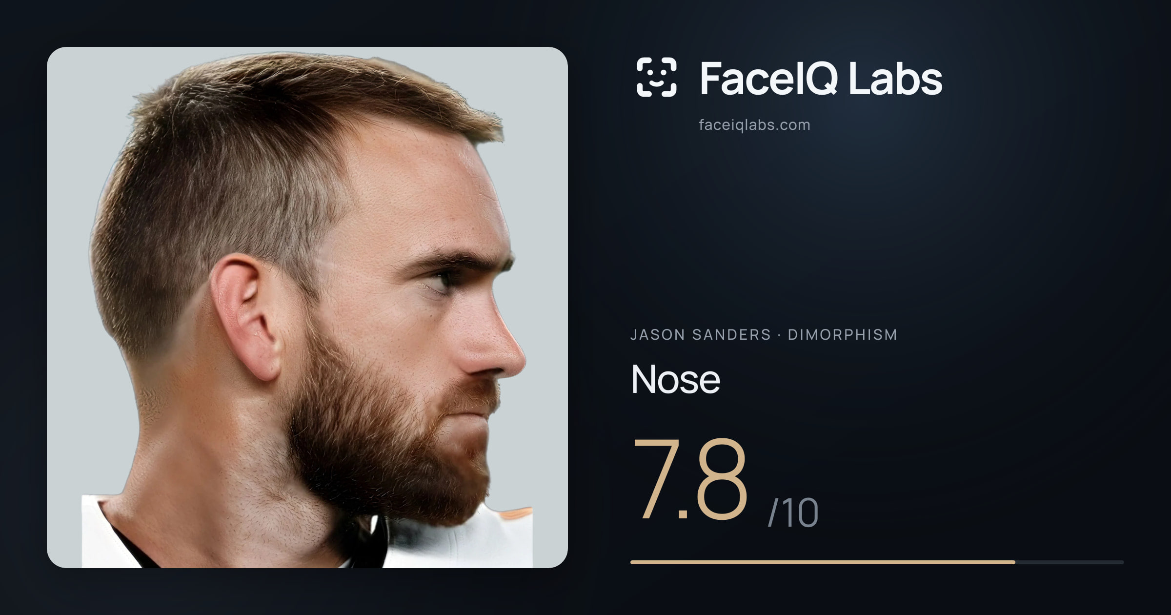 Jason Sanders Nose: 7.8/10, drawn on the photo