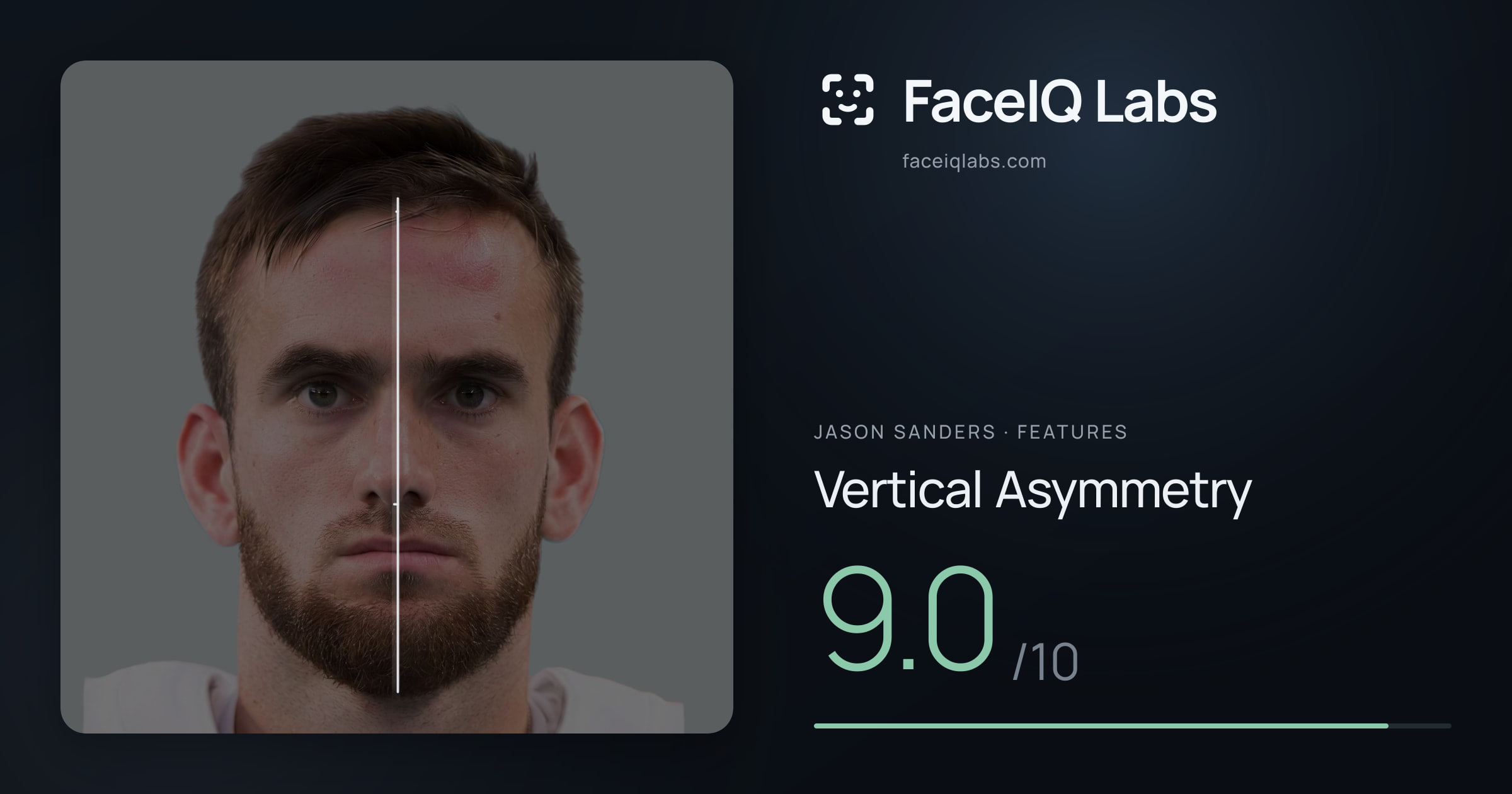 Jason Sanders Vertical Asymmetry: 9.0/10, drawn on the photo