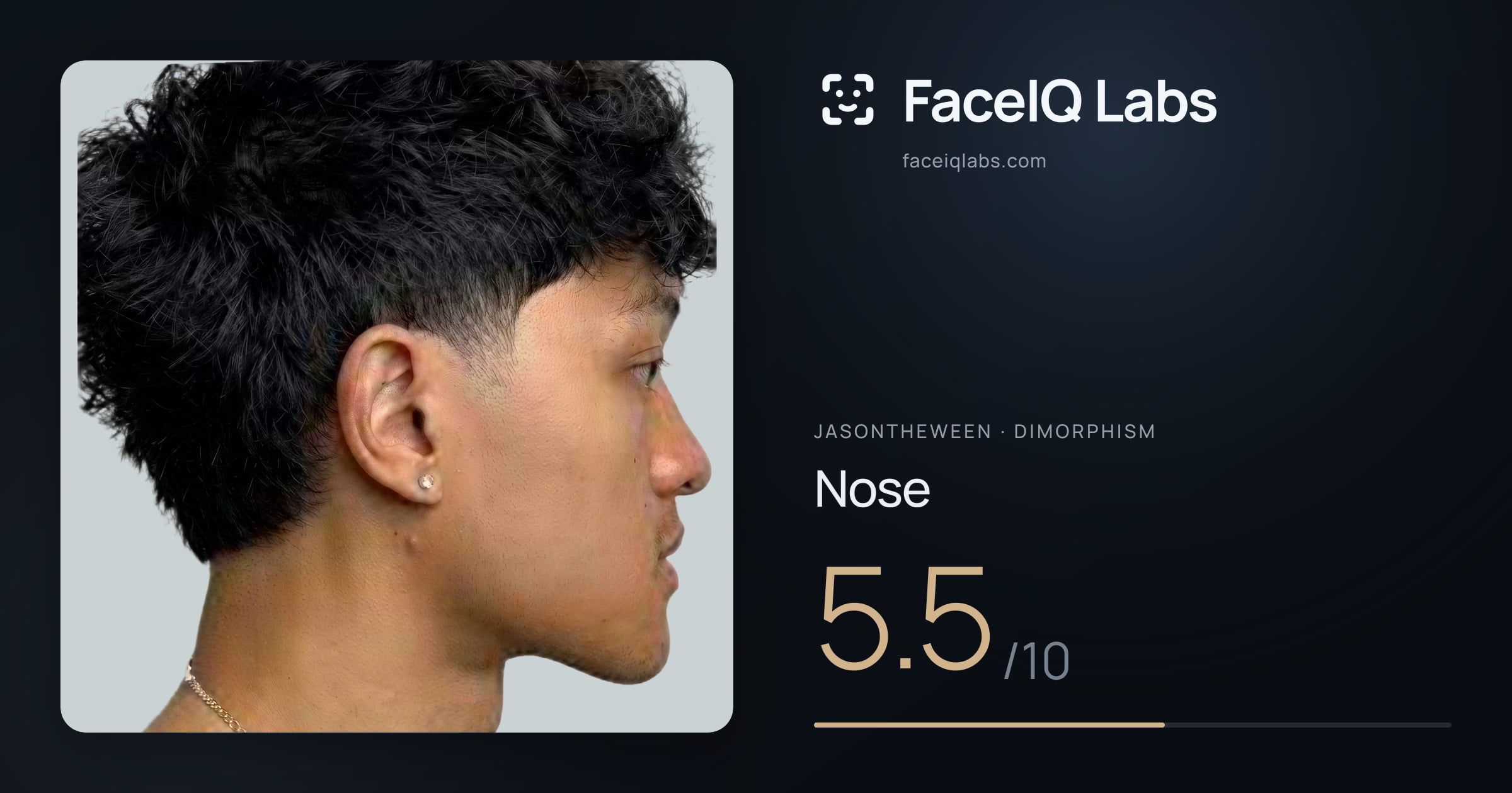 Jasontheween Nose: 5.5/10, drawn on the photo