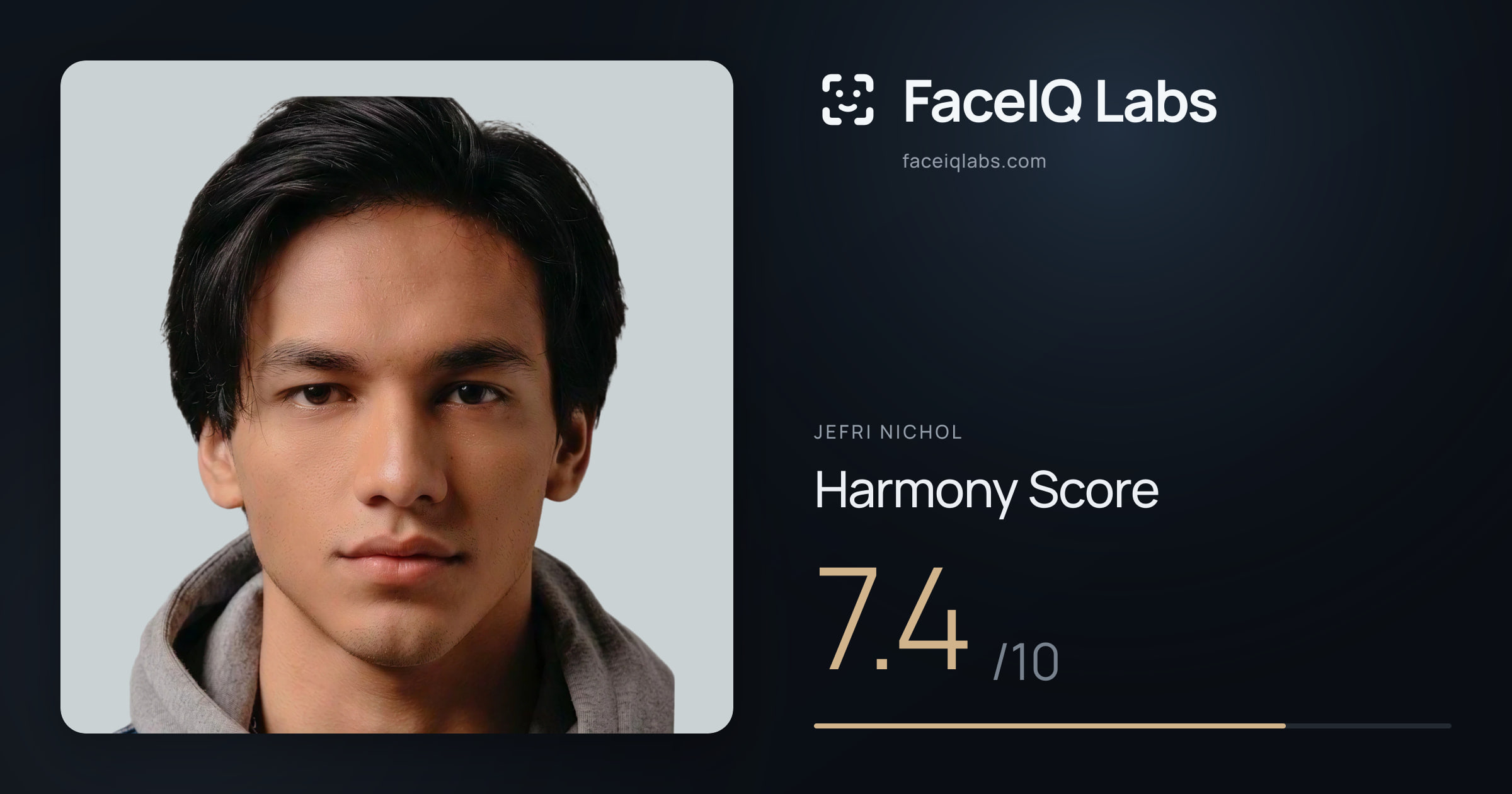 Jefri Nichol Harmony: 7.4/10, with each ratio's score