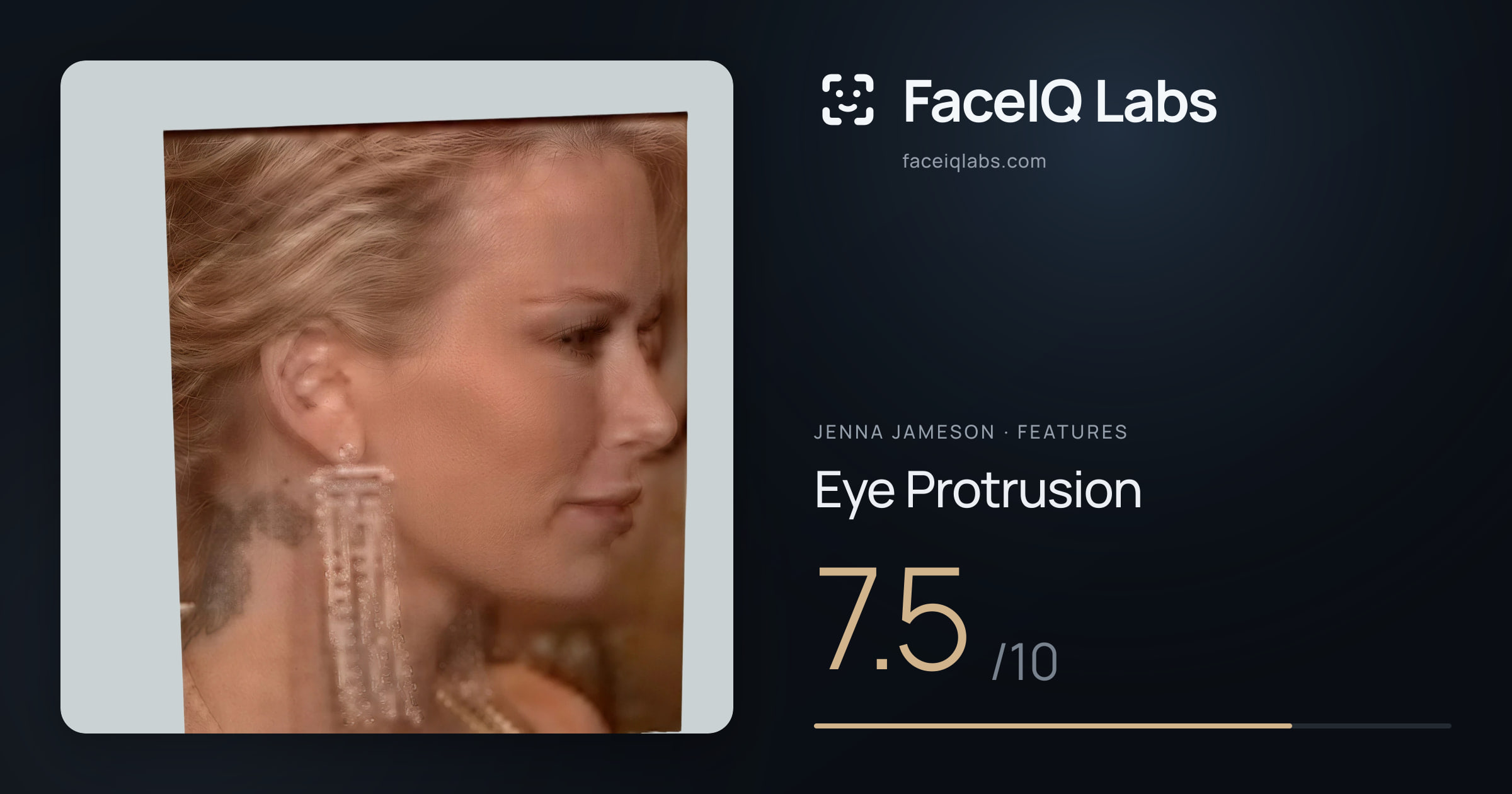 Jenna Jameson Eye Protrusion: 7.5/10, drawn on the photo