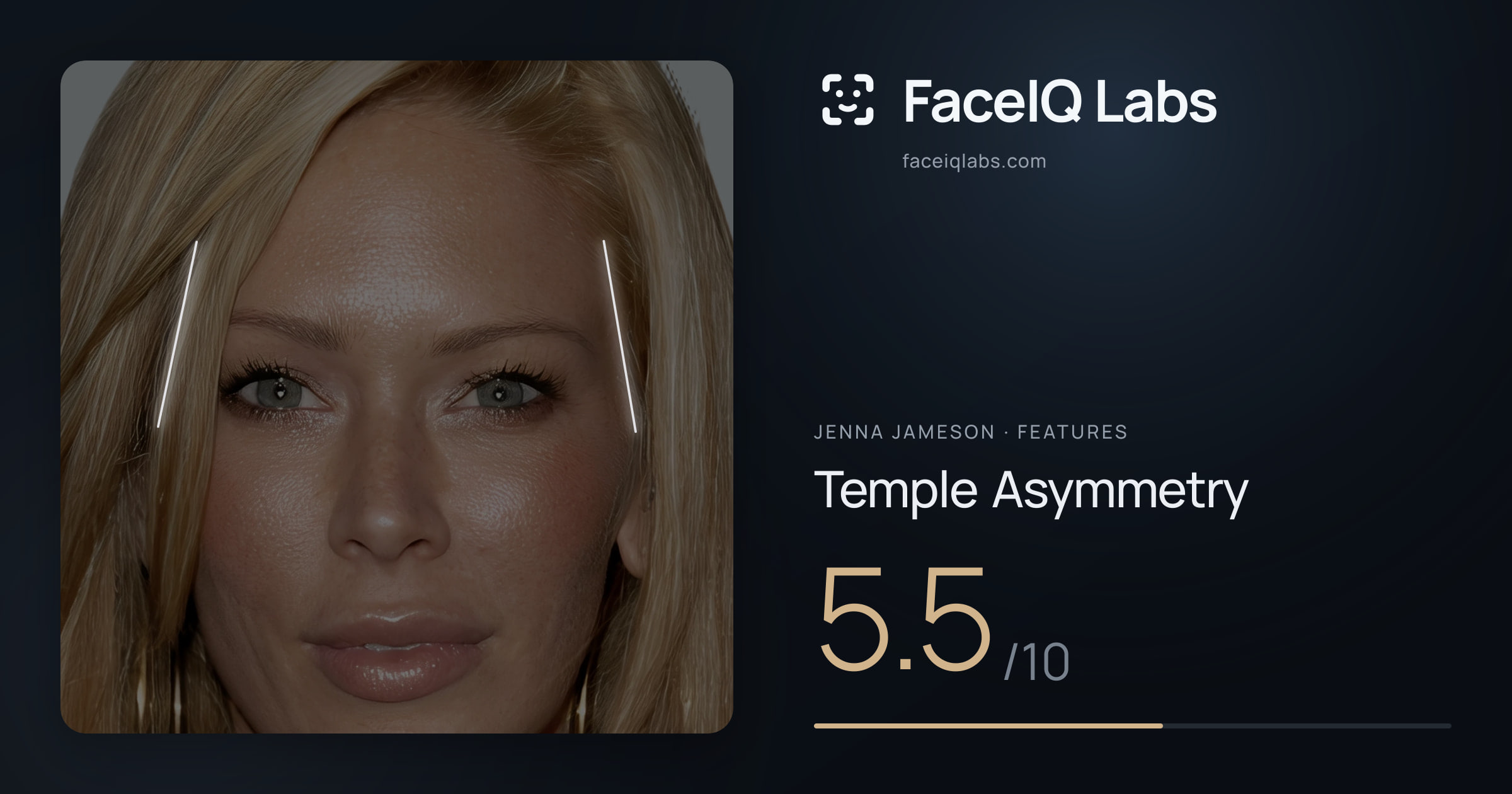 Jenna Jameson Temple Asymmetry: 5.5/10, drawn on the photo