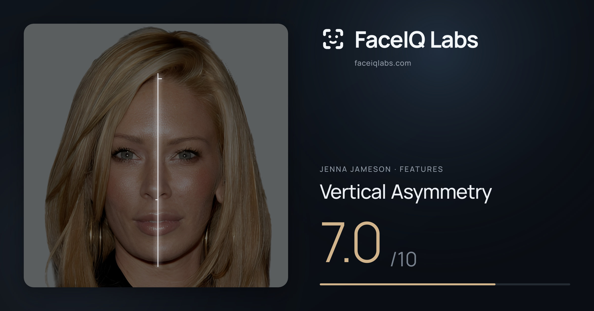 Jenna Jameson Vertical Asymmetry: 7.0/10, drawn on the photo