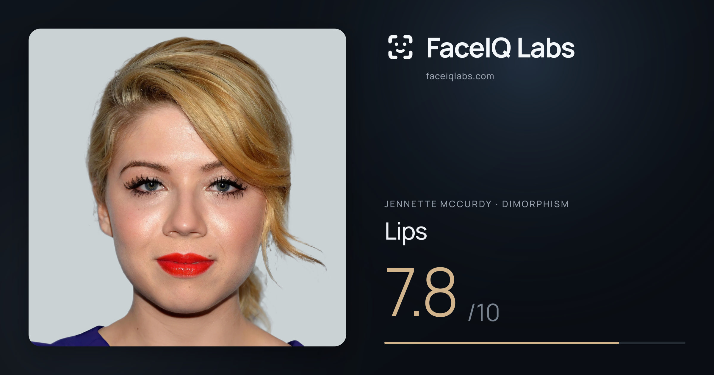 Jennette McCurdy Lips: 7.8/10, drawn on the photo
