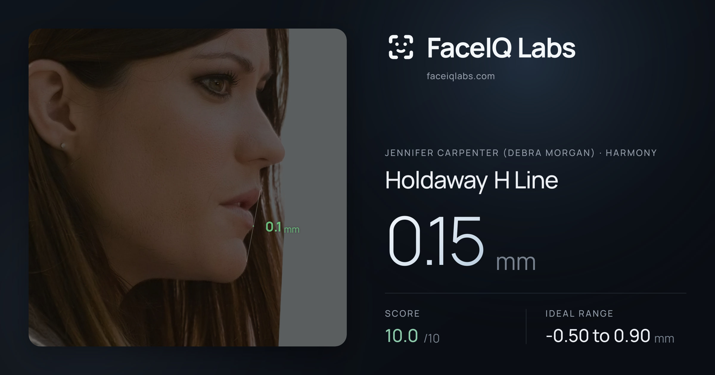 Jennifer Carpenter (Debra Morgan) Holdaway H Line: 0.15mm, drawn on the photo