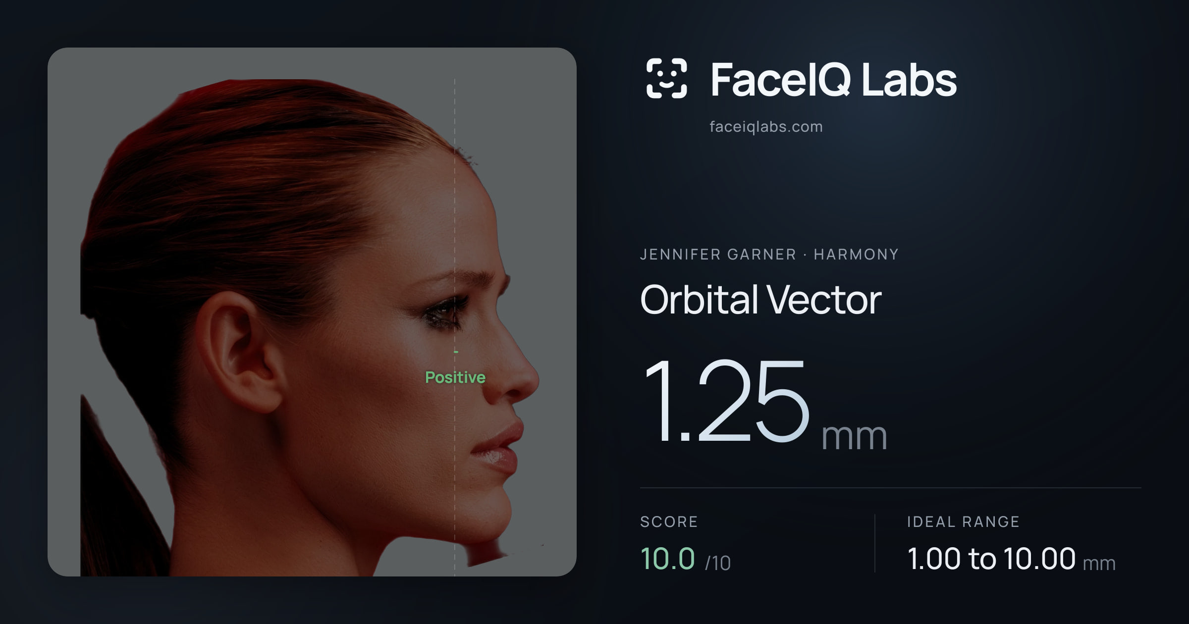 Jennifer Garner Orbital Vector: 1.25mm, drawn on the photo