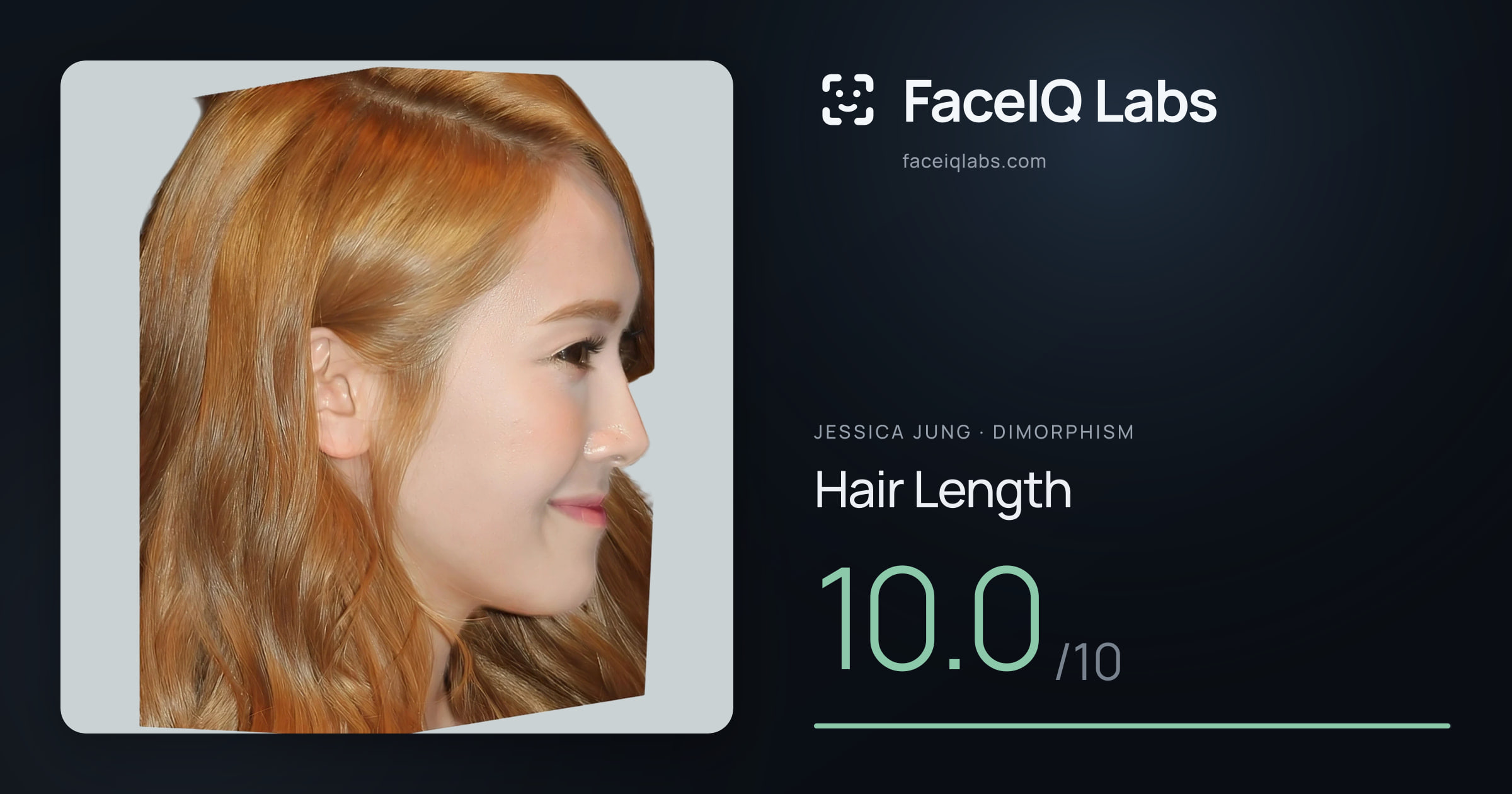 Jessica Jung Hair Length: 10.0/10, drawn on the photo