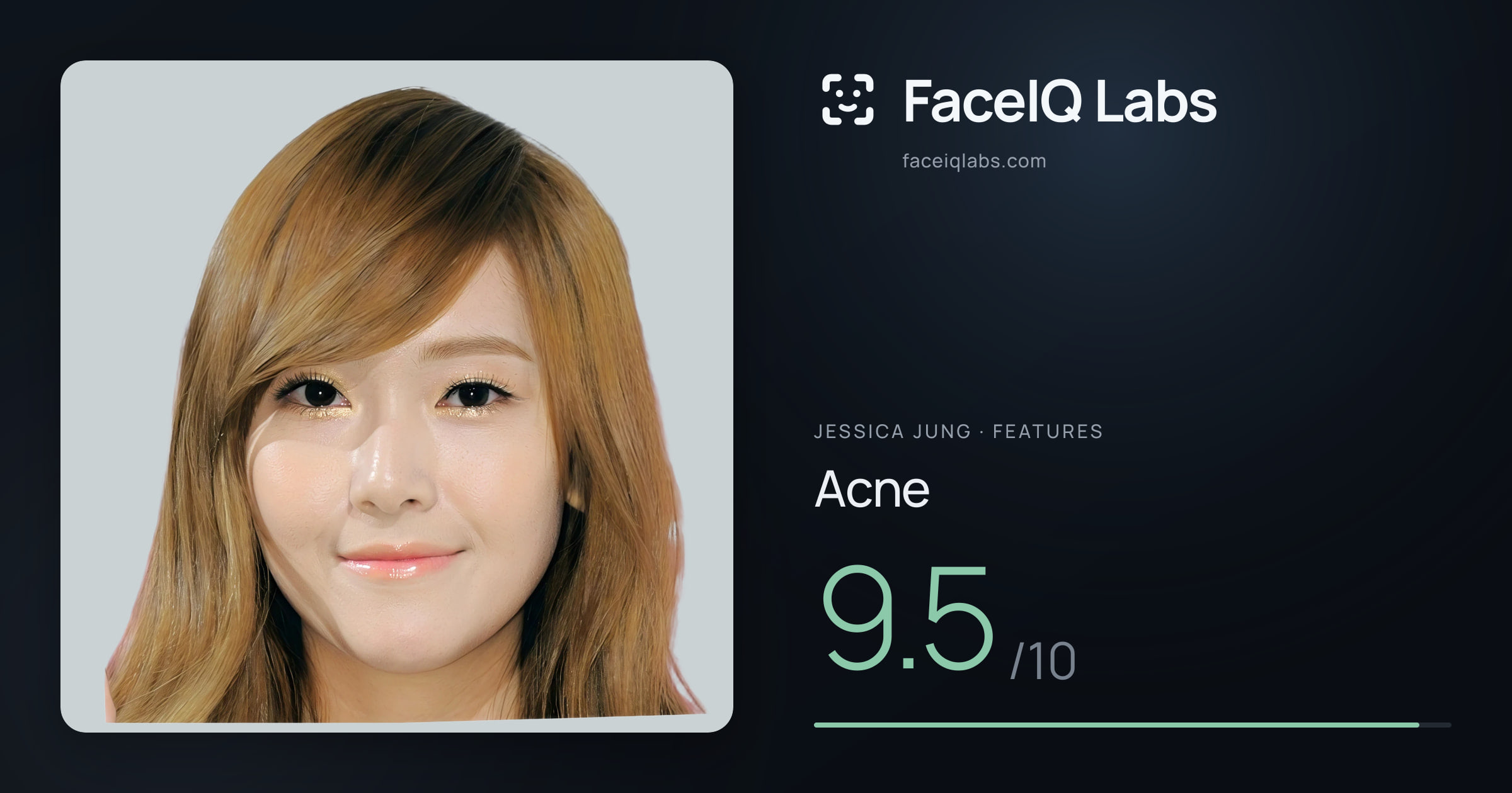 Jessica Jung Acne: 9.5/10, drawn on the photo