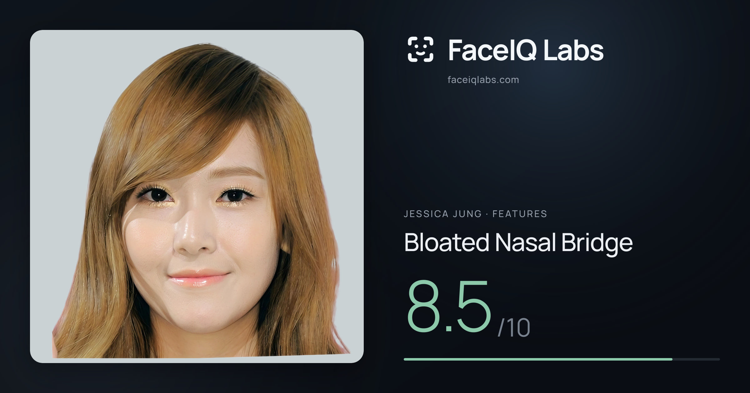 Jessica Jung Bloated Nasal Bridge: 8.5/10, drawn on the photo