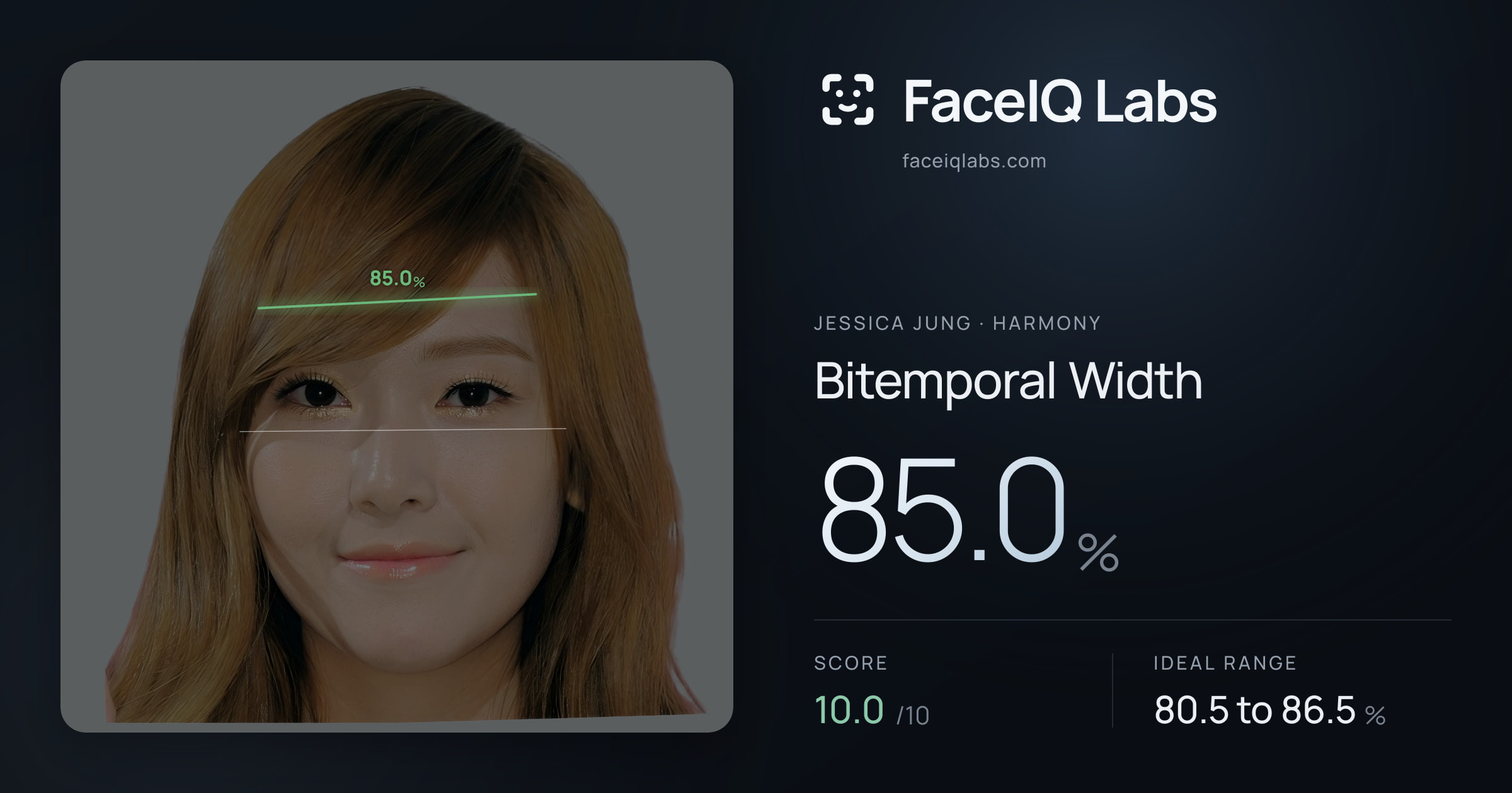 Jessica Jung Bitemporal Width: 85.0%, drawn on the photo