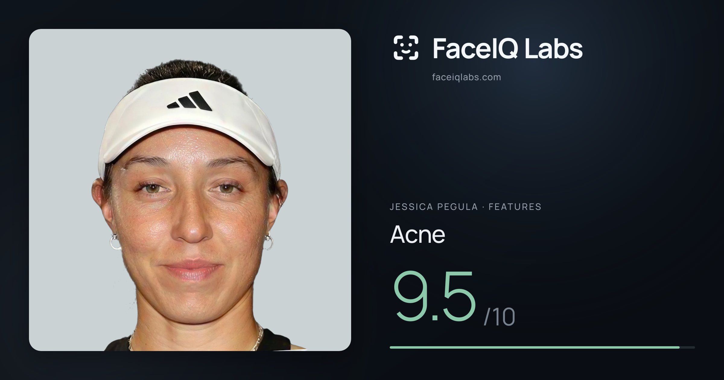 Jessica Pegula Acne: 9.5/10, drawn on the photo
