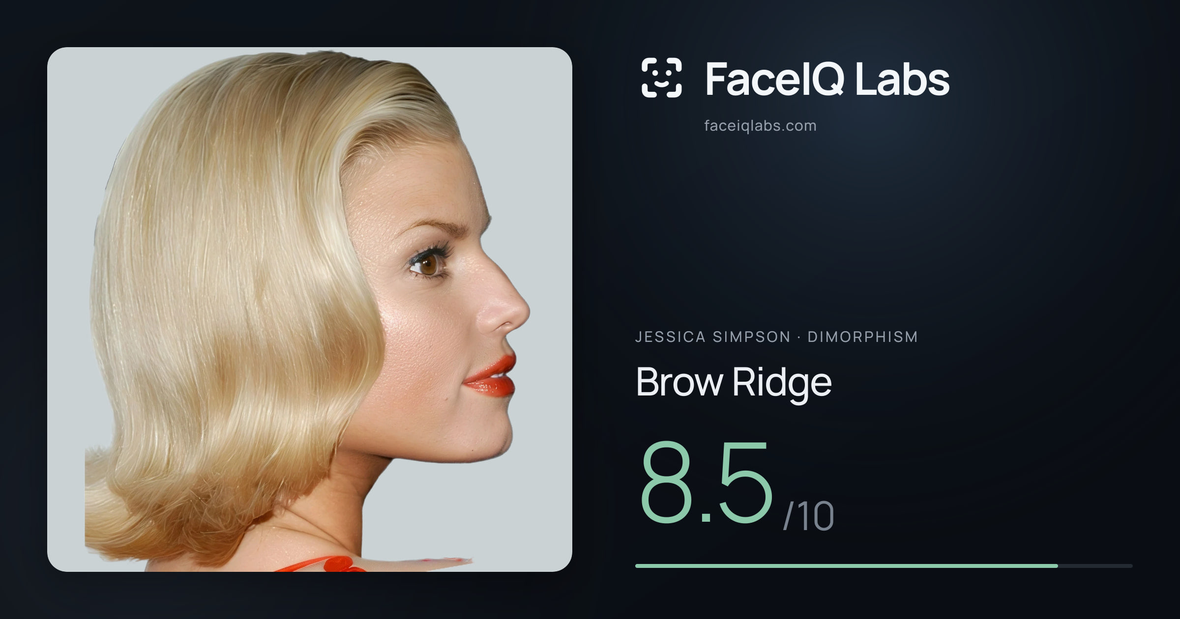 Jessica Simpson Brow Ridge: 8.5/10, drawn on the photo
