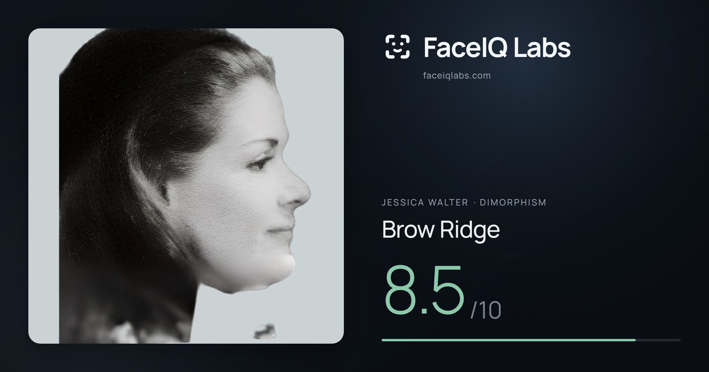 Jessica Walter Brow Ridge: 8.5/10, drawn on the photo