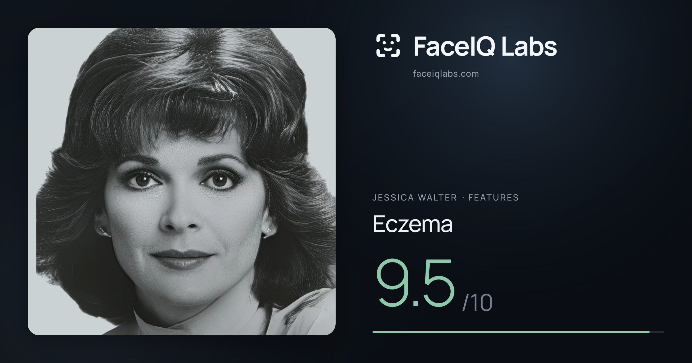 Jessica Walter Eczema: 9.5/10, drawn on the photo