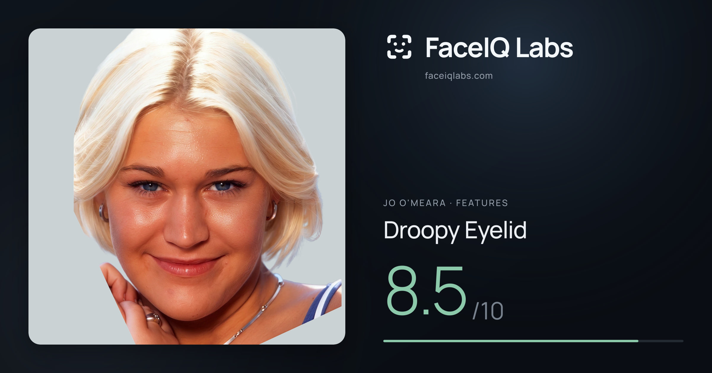 Jo O'Meara Droopy Eyelid: 8.5/10, drawn on the photo