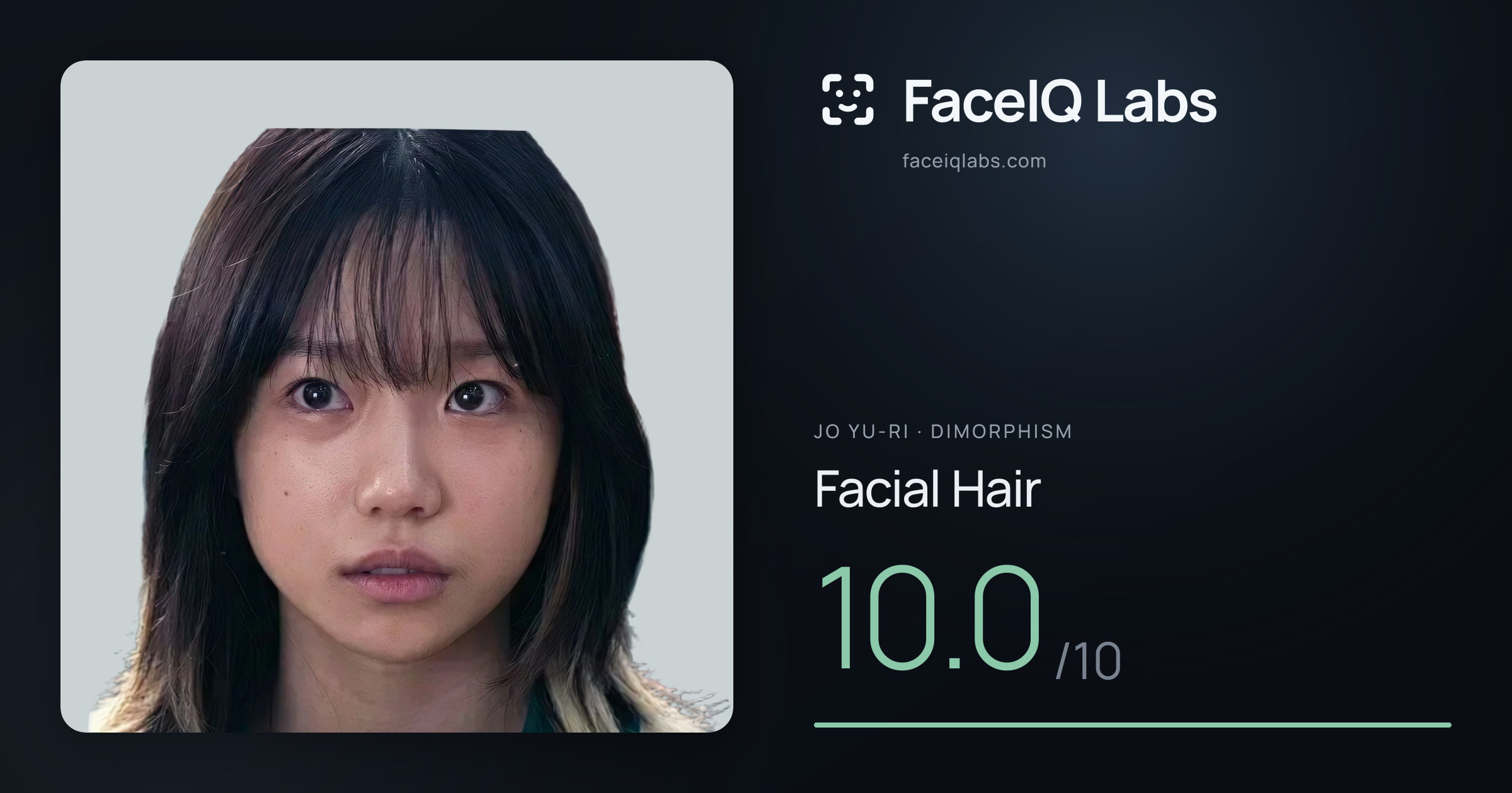 Jo Yu-ri Facial Hair: 10.0/10, drawn on the photo