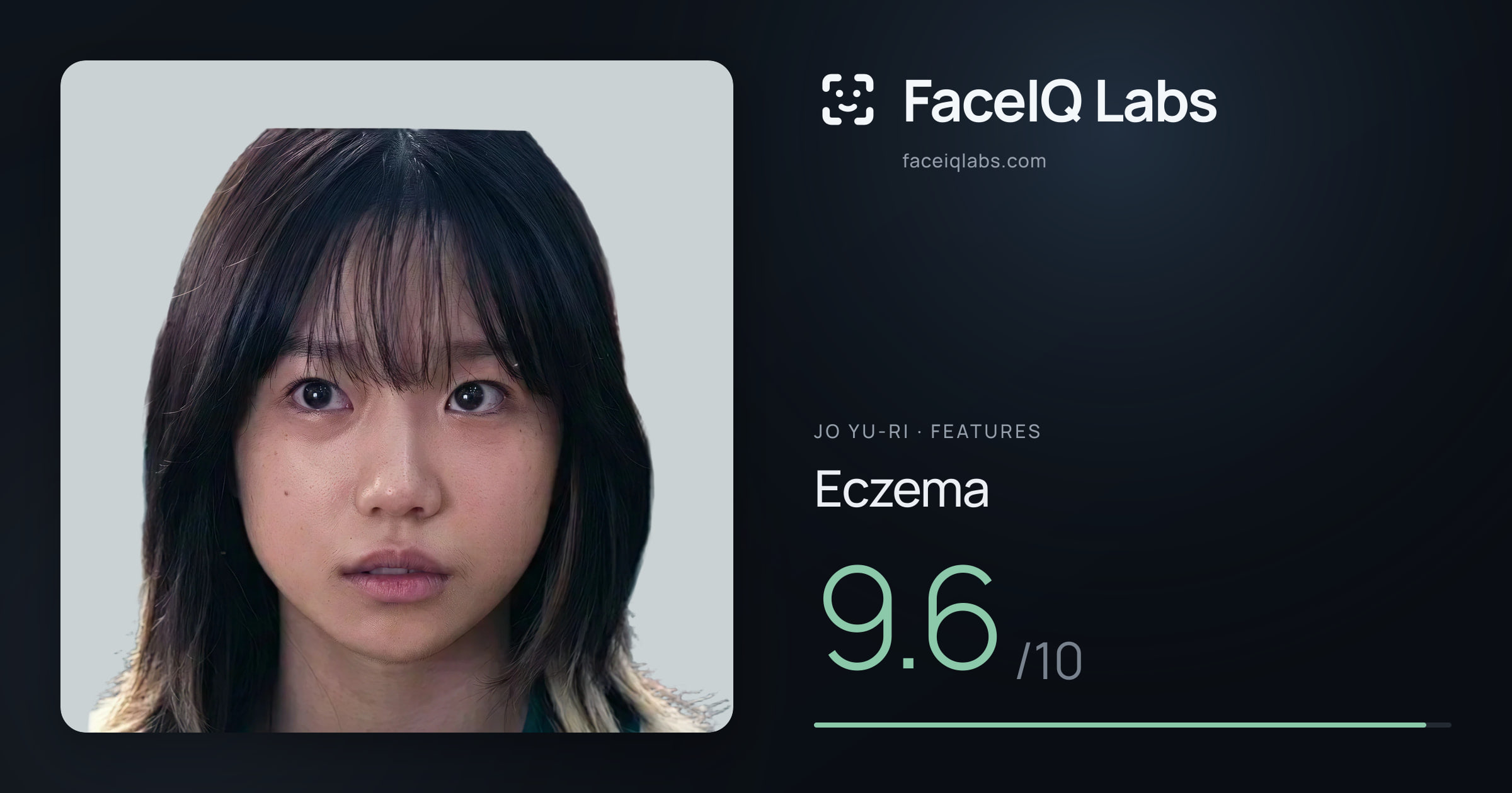 Jo Yu-ri Eczema: 9.6/10, drawn on the photo