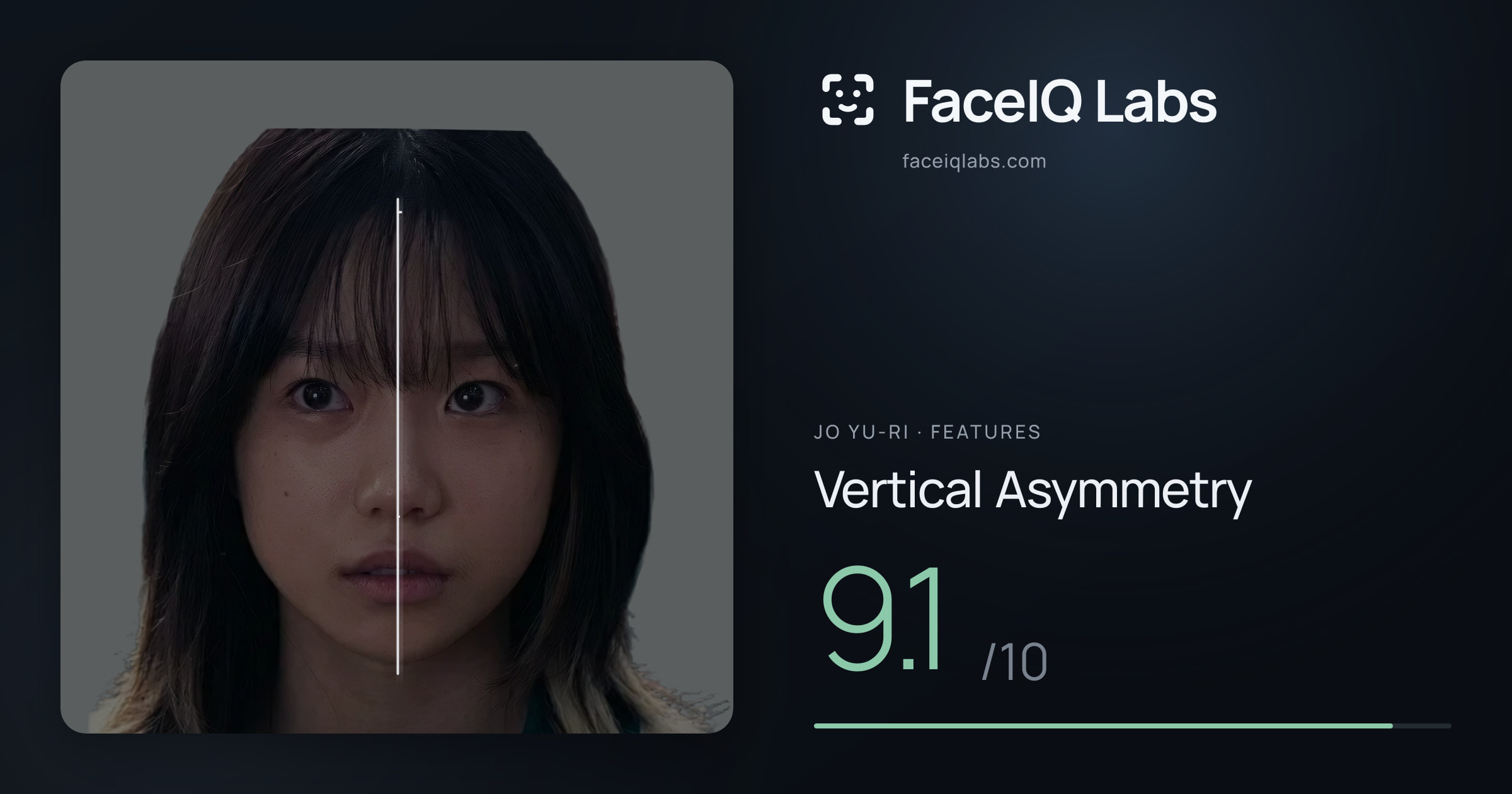 Jo Yu-ri Vertical Asymmetry: 9.1/10, drawn on the photo