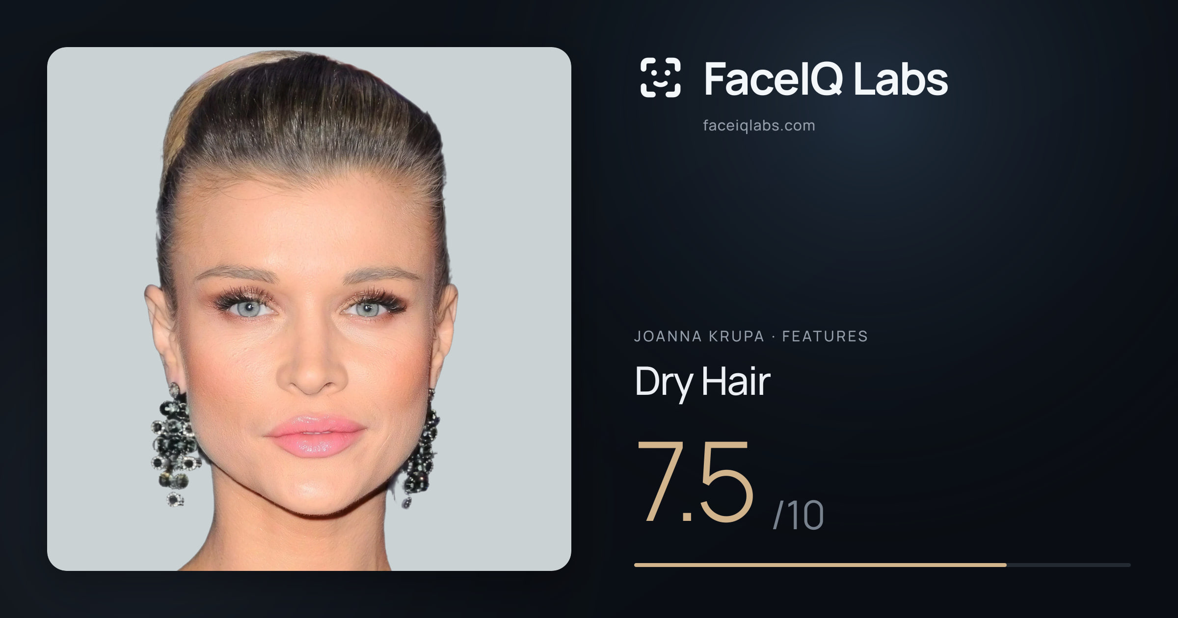 Joanna Krupa Dry Hair: 7.5/10, drawn on the photo