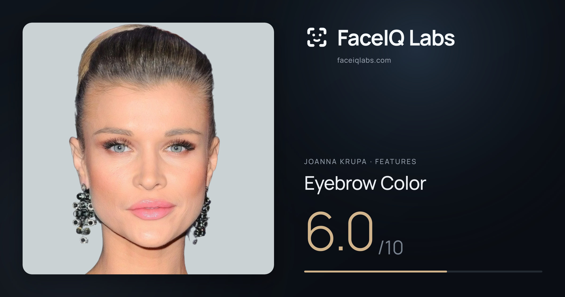 Joanna Krupa Eyebrow Color: 6.0/10, drawn on the photo