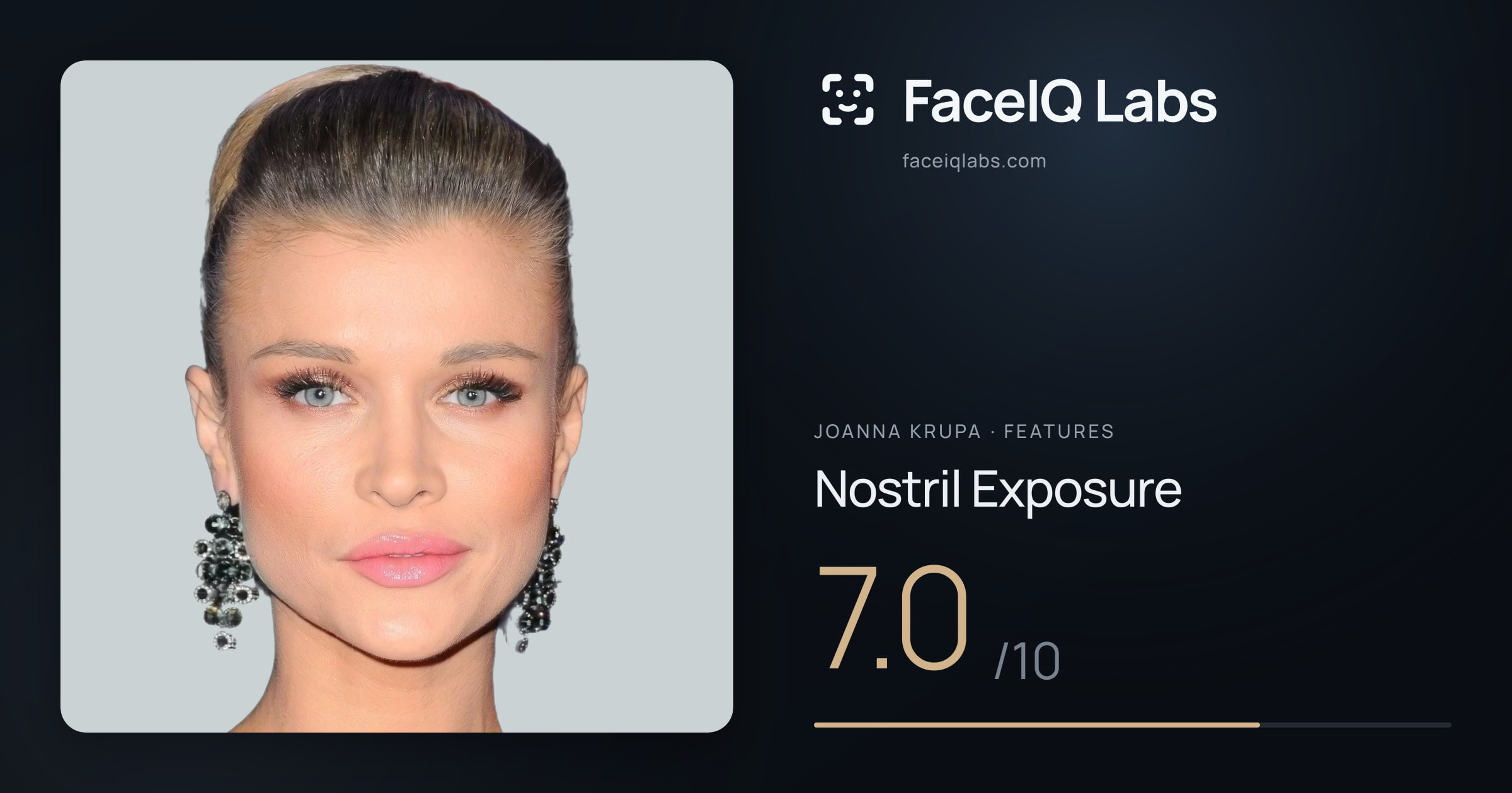 Joanna Krupa Nostril Exposure: 7.0/10, drawn on the photo