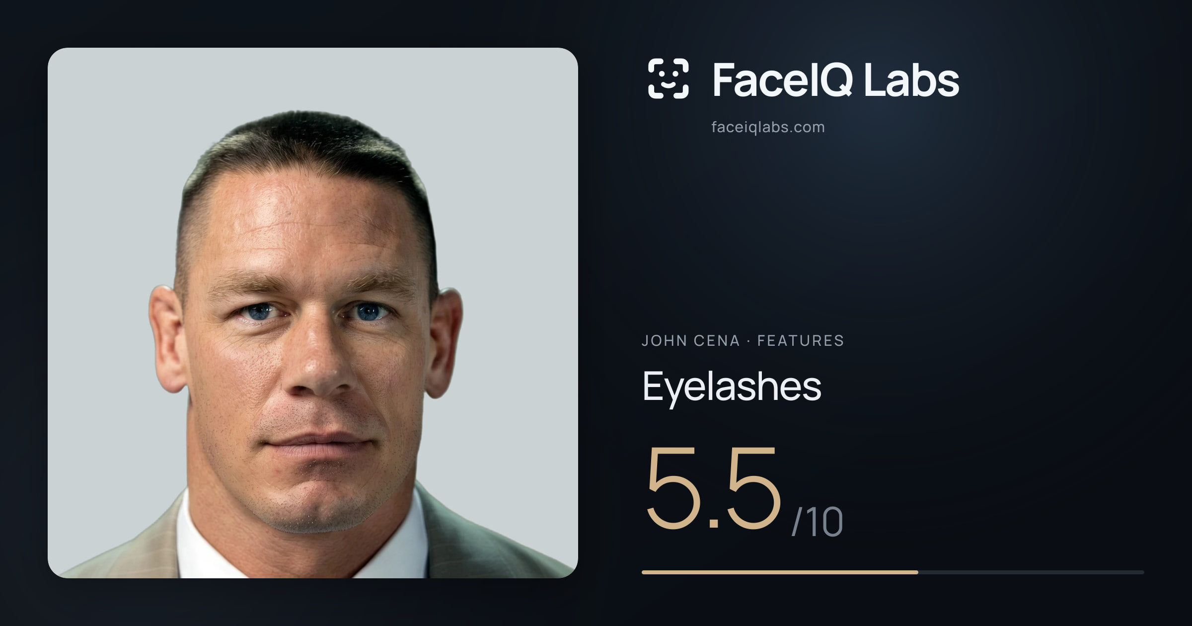 John Cena Eyelashes: 5.5/10, drawn on the photo