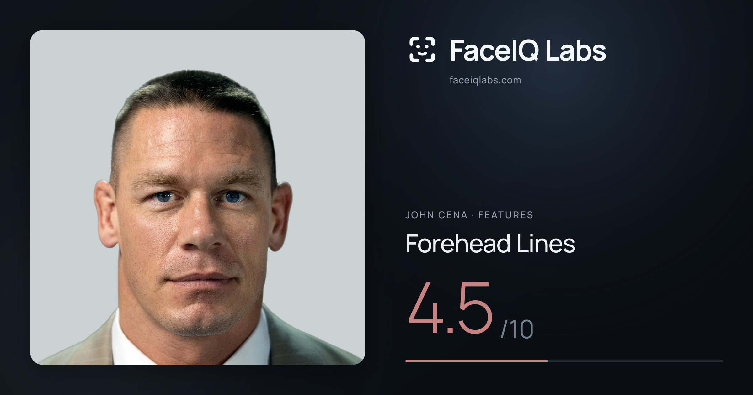 John Cena Forehead Lines: 4.5/10, drawn on the photo