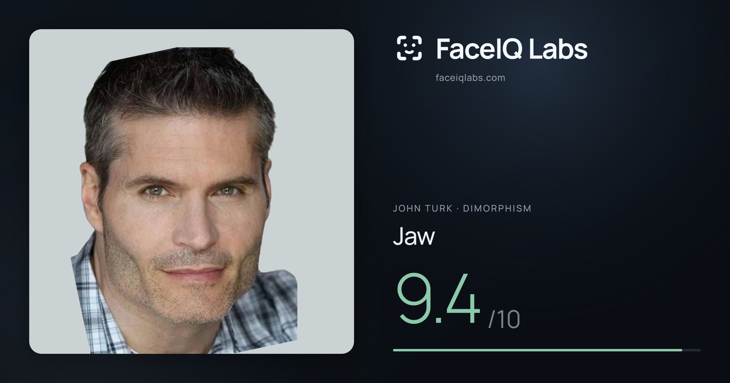 John Turk Jaw: 9.4/10, drawn on the photo
