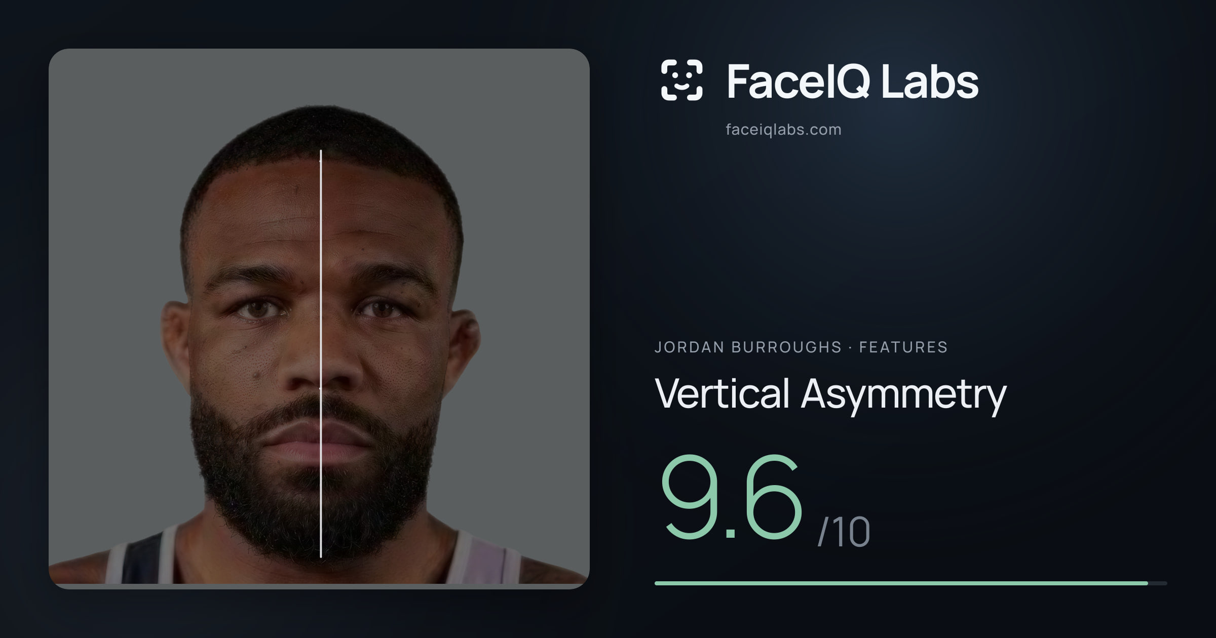 Jordan Burroughs Vertical Asymmetry: 9.6/10, drawn on the photo