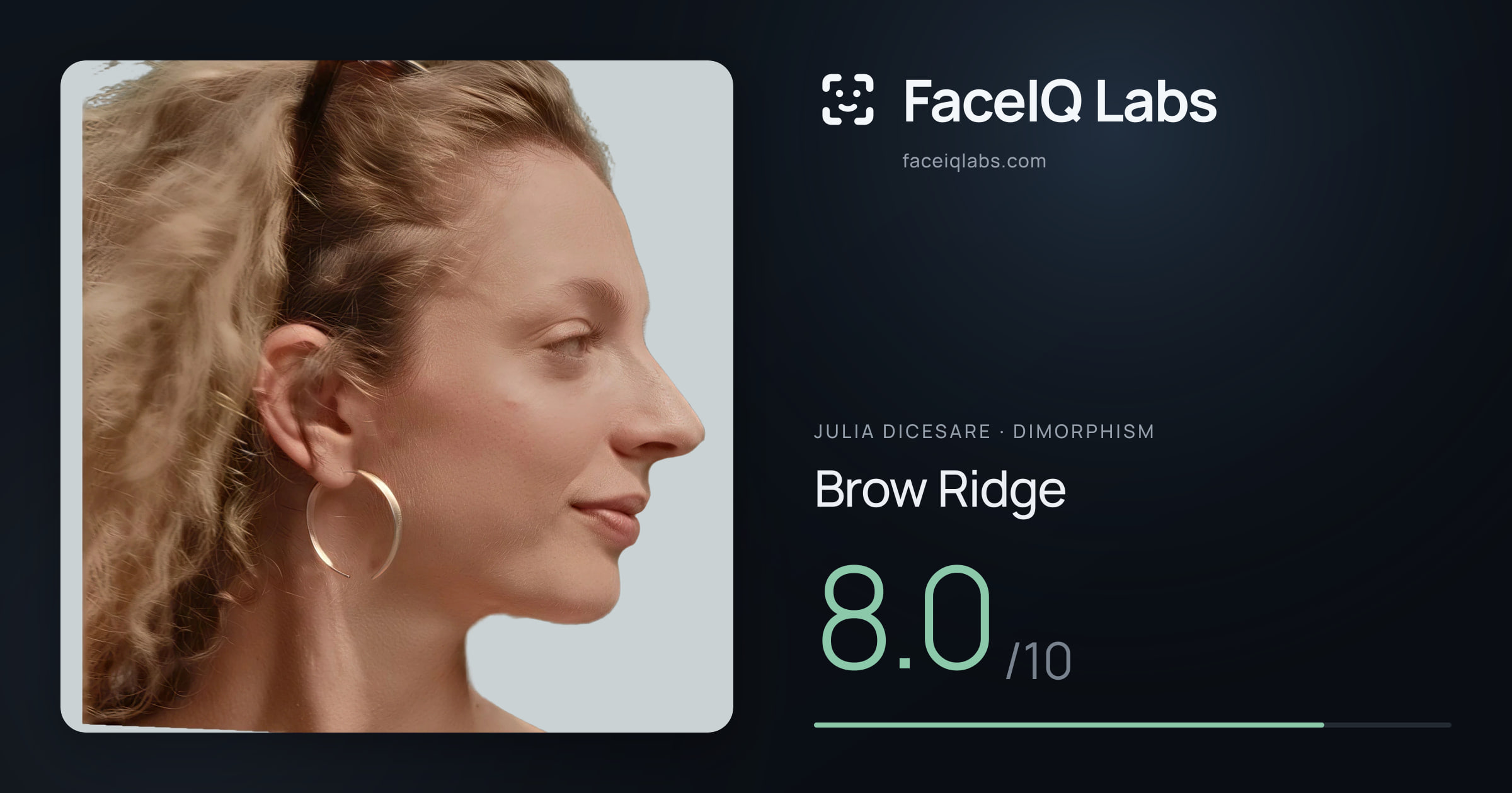Julia DiCesare Brow Ridge: 8.0/10, drawn on the photo