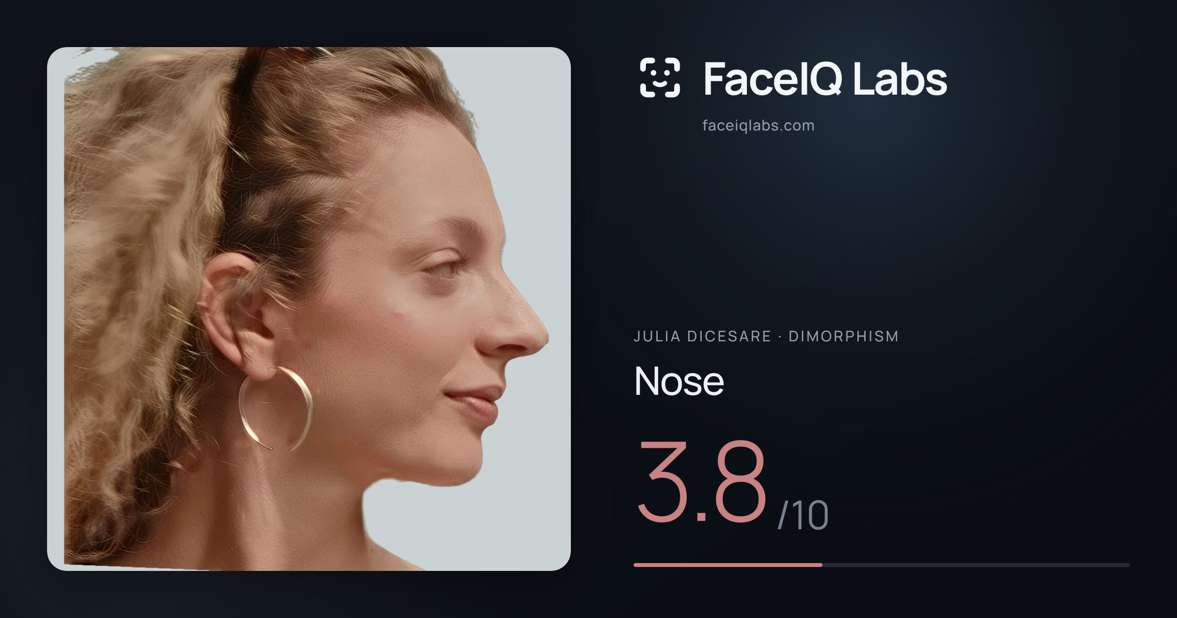 Julia DiCesare Nose: 3.8/10, drawn on the photo
