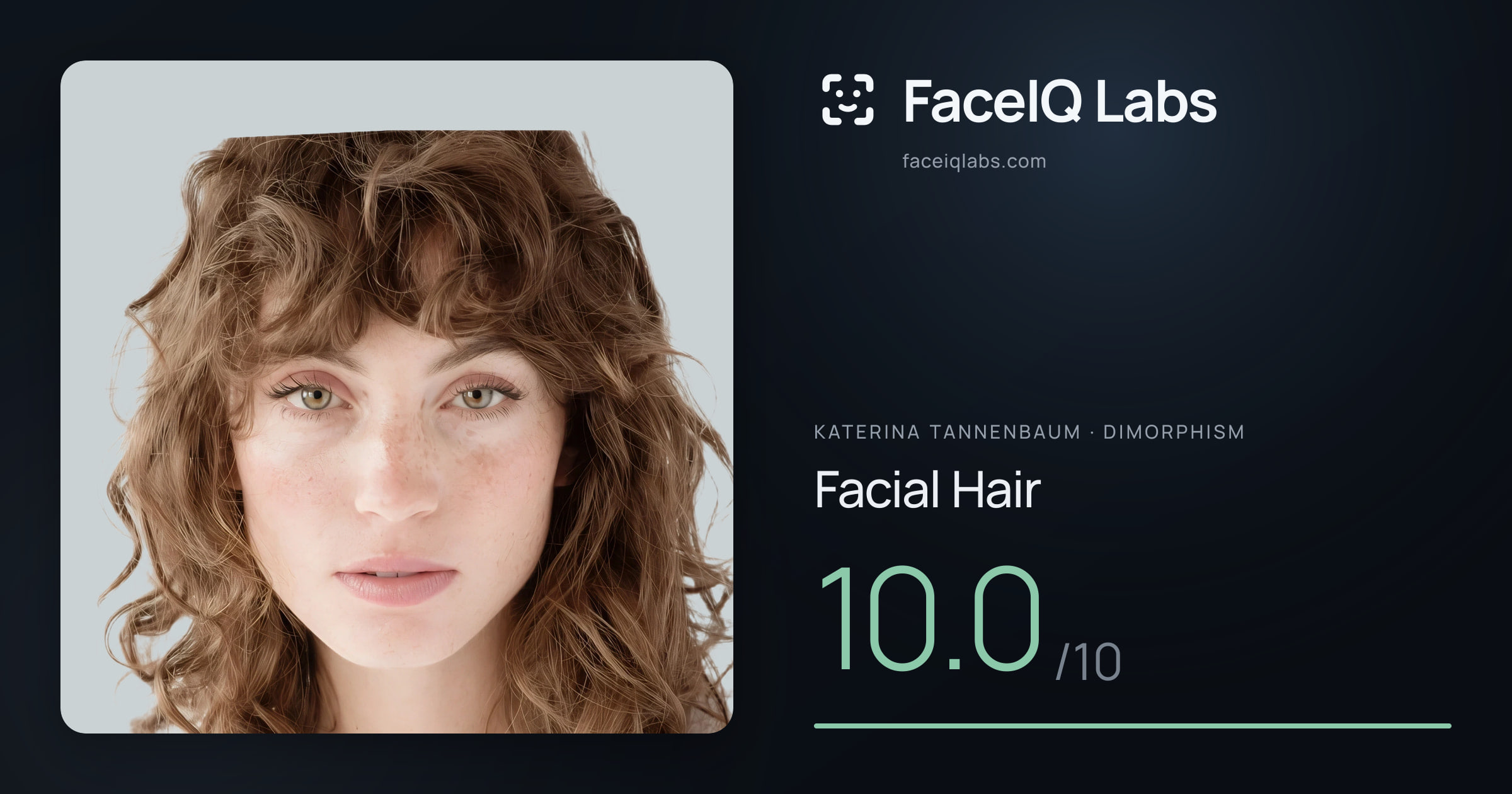 Katerina Tannenbaum Facial Hair: 10.0/10, drawn on the photo
