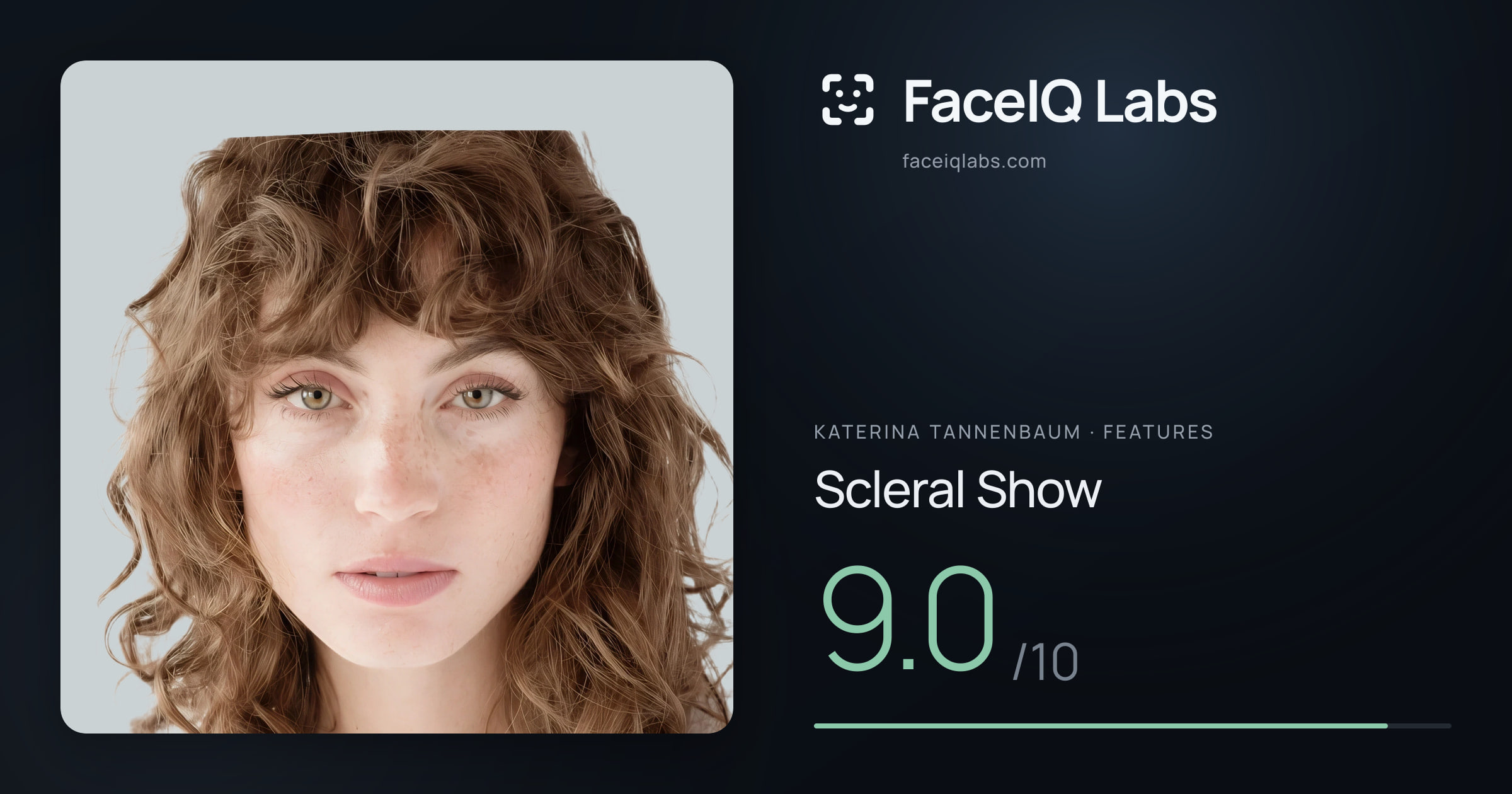 Katerina Tannenbaum Scleral Show: 9.0/10, drawn on the photo