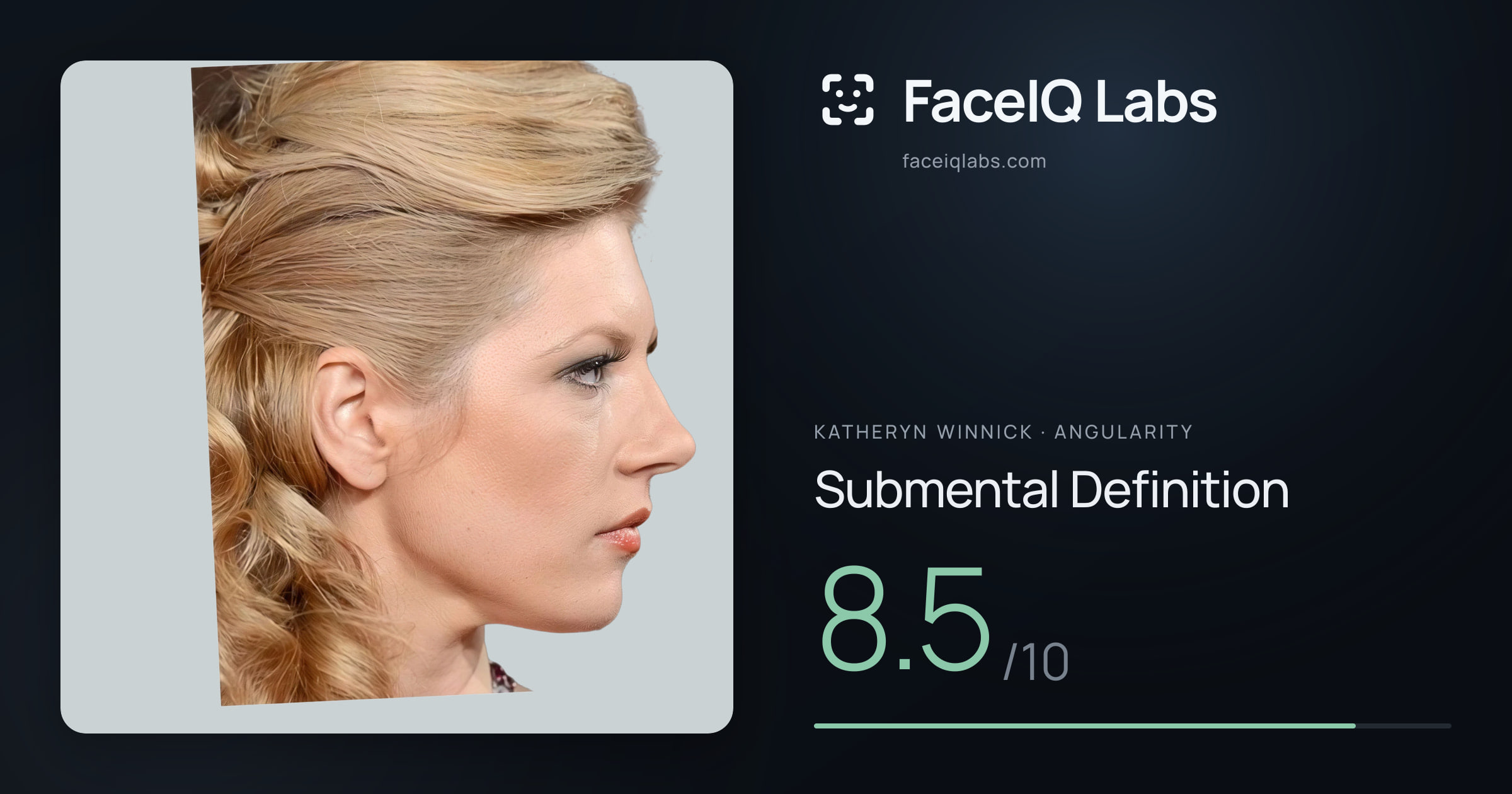 Katheryn Winnick Submental Definition: 8.5/10, drawn on the photo