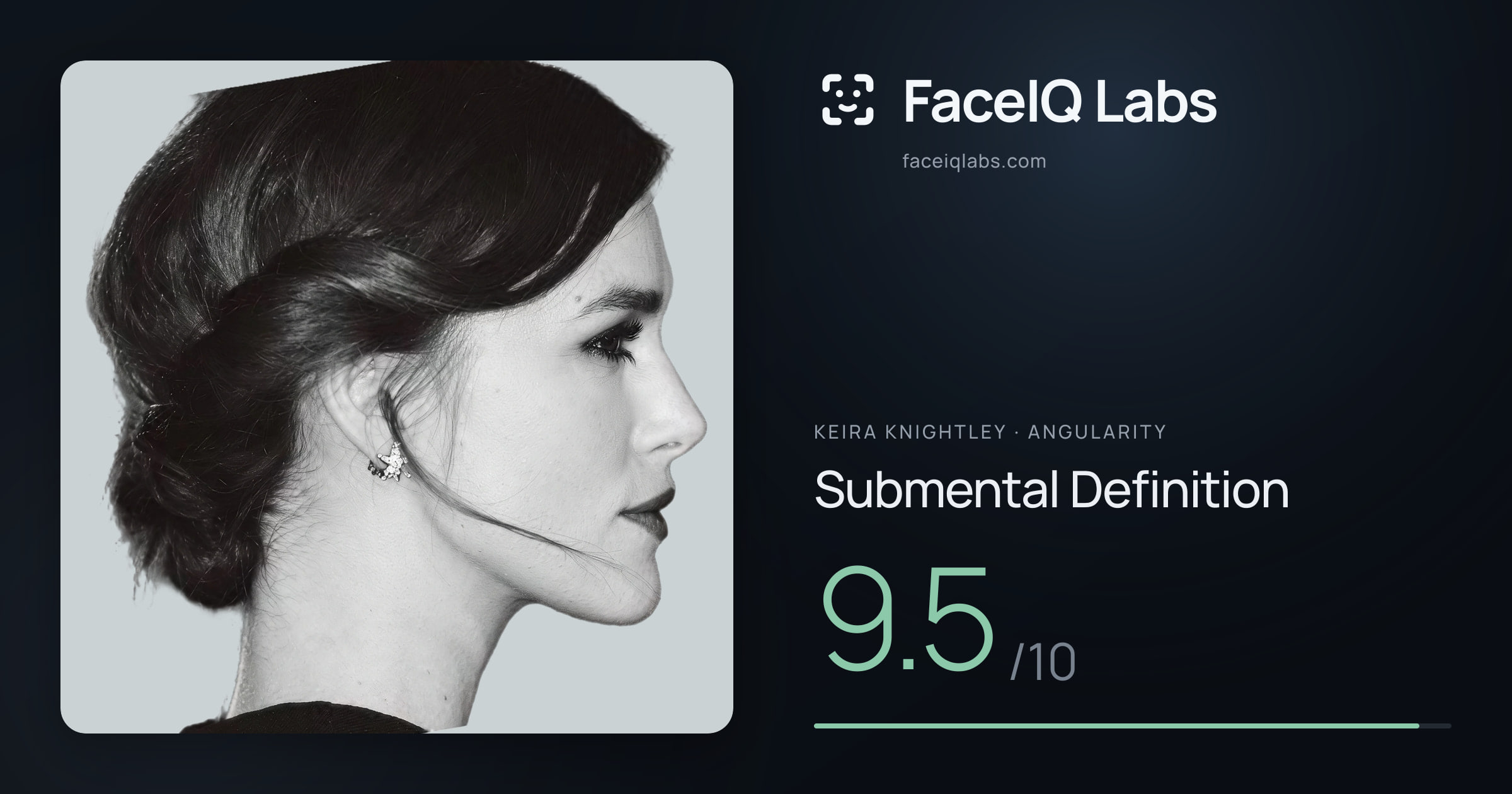 Keira Knightley Submental Definition: 9.5/10, drawn on the photo
