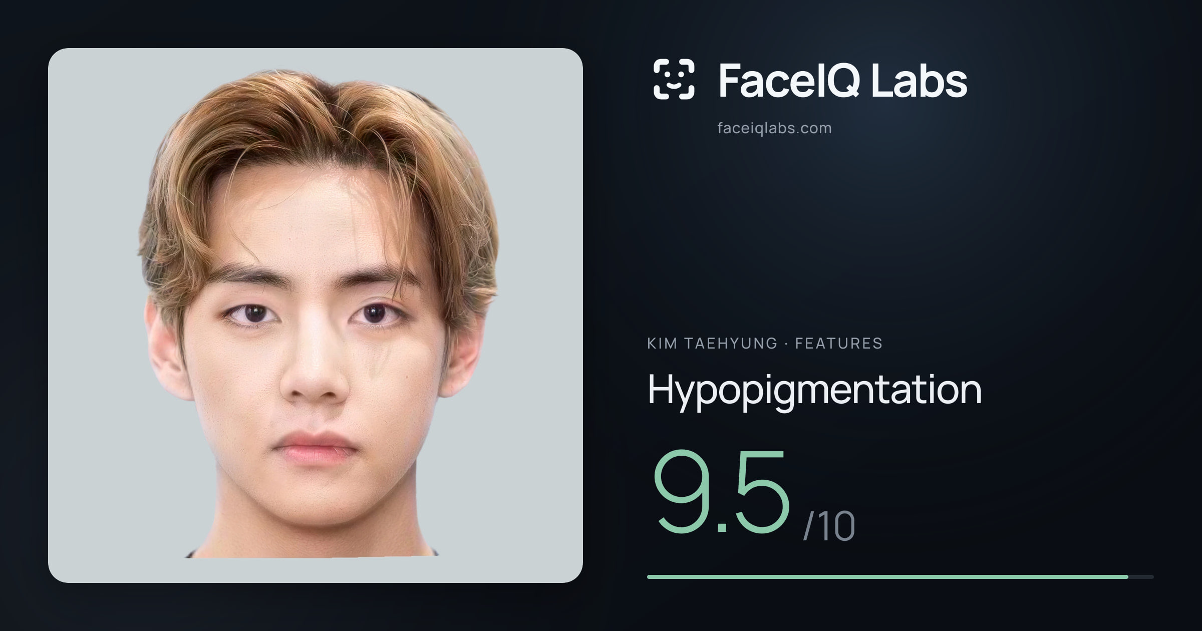 Kim Taehyung Hypopigmentation: 9.5/10, drawn on the photo