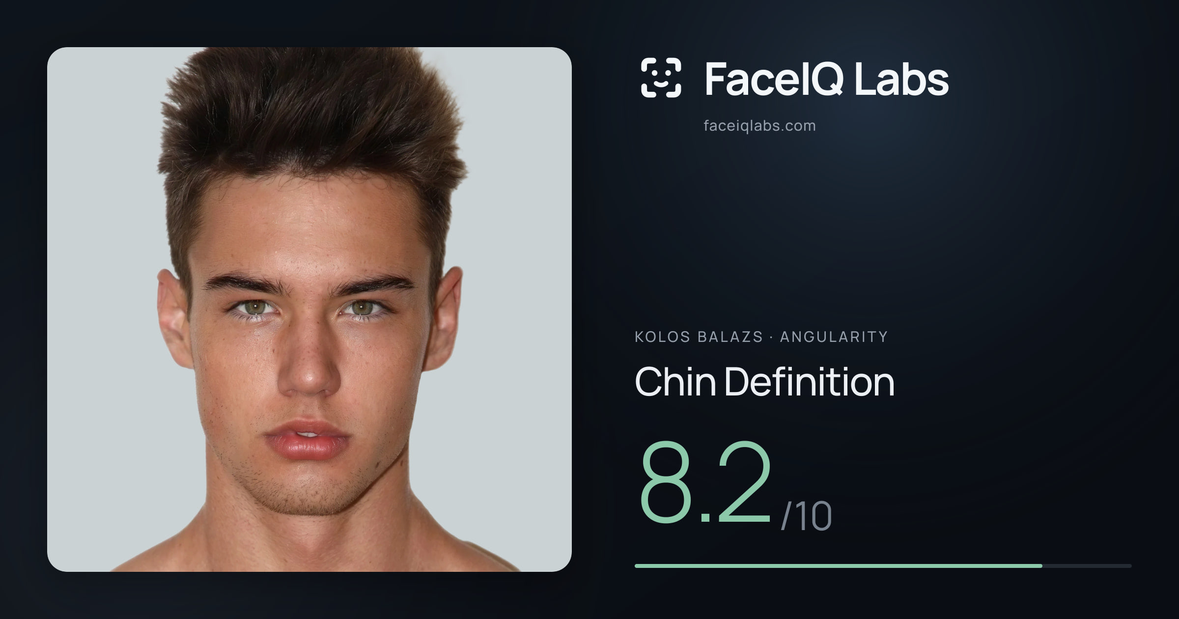 Kolos Balazs Chin Definition: 8.2/10, drawn on the photo