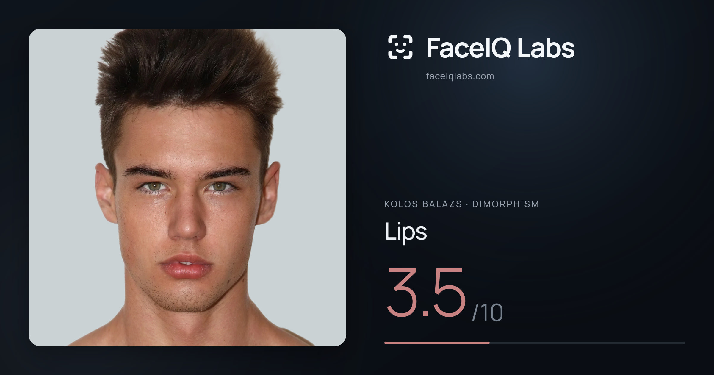Kolos Balazs Lips: 3.5/10, drawn on the photo