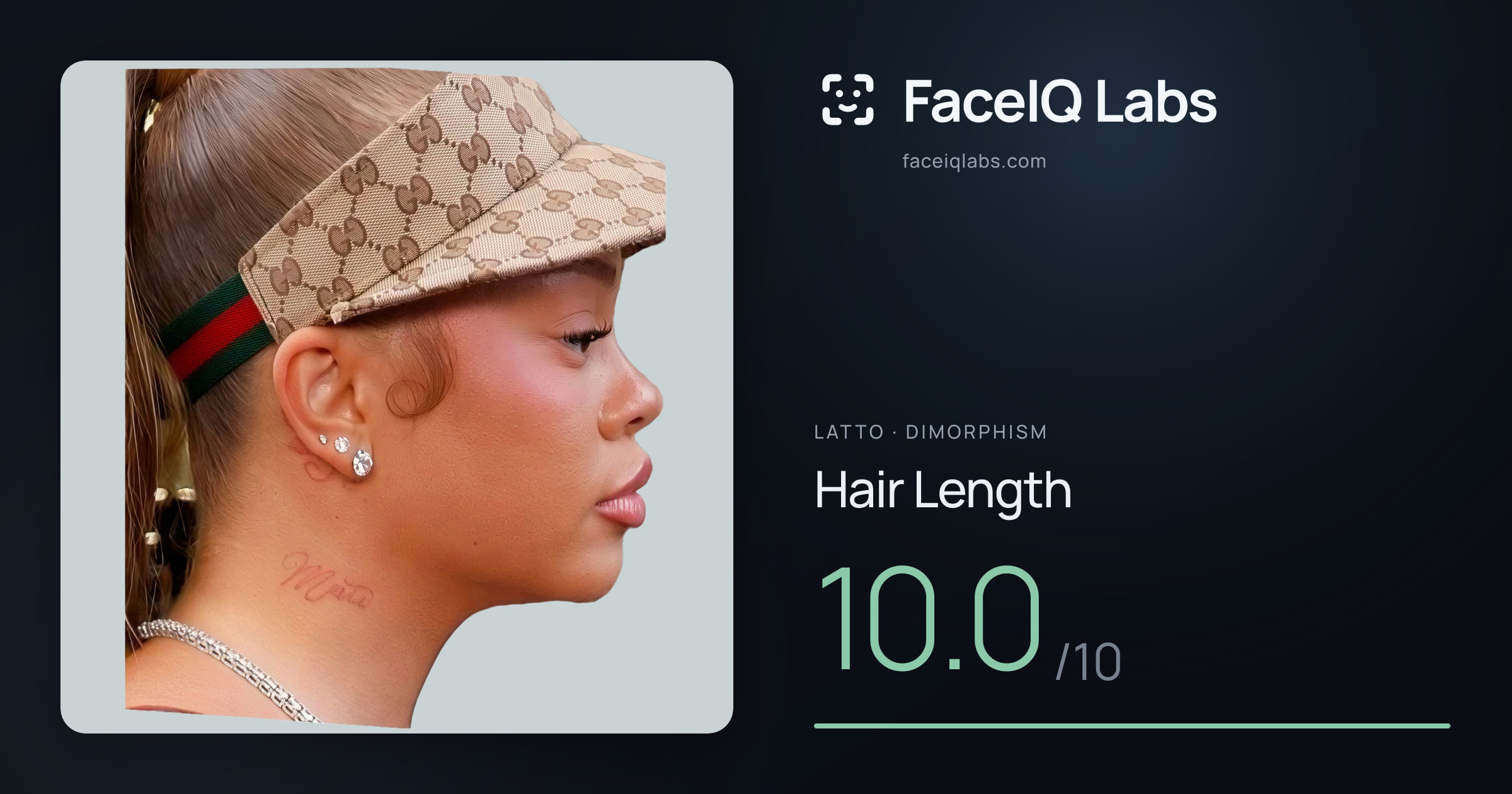 Latto Hair Length: 10.0/10, drawn on the photo